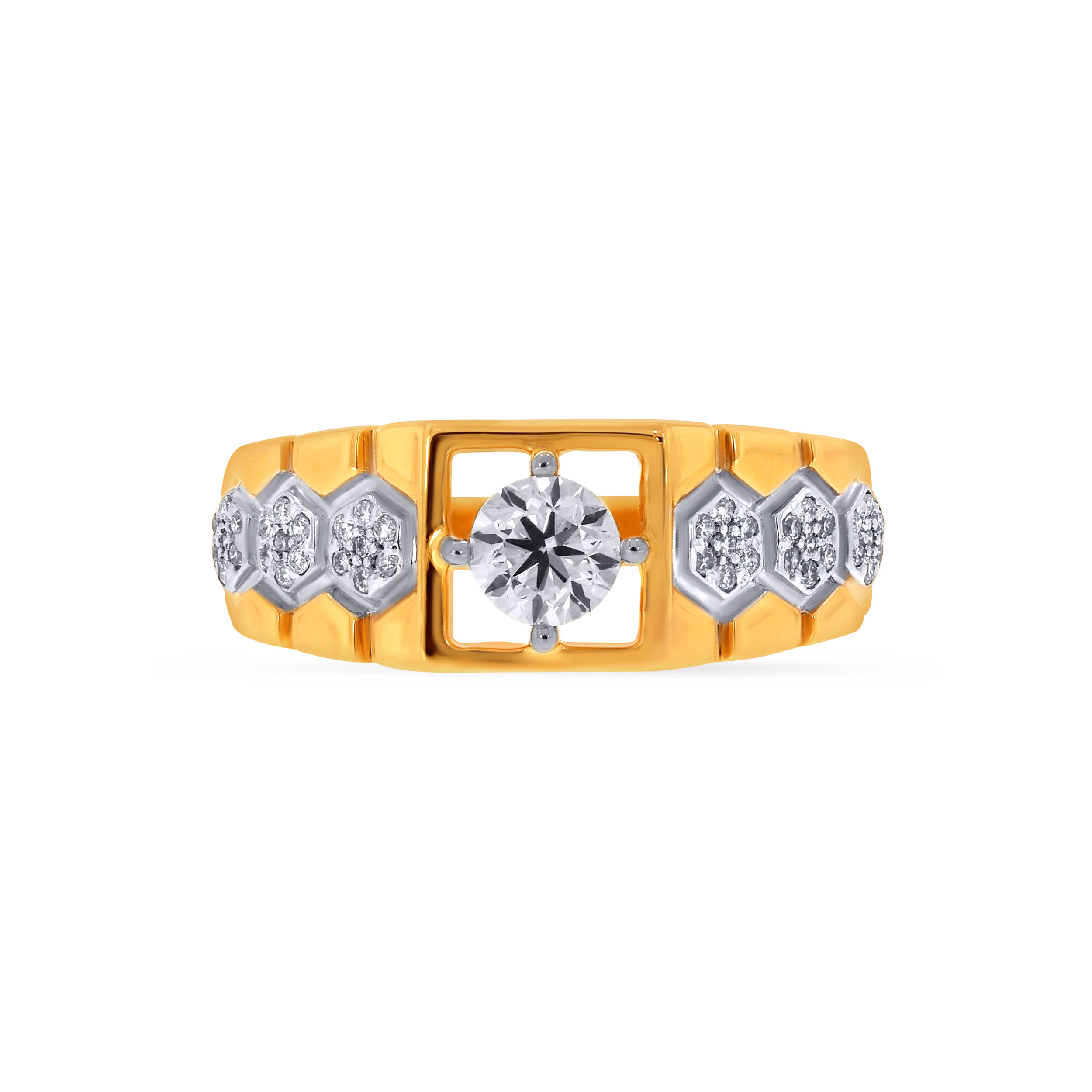 Bold Hexagon Men's Diamond Ring - Senco Gold and Diamonds