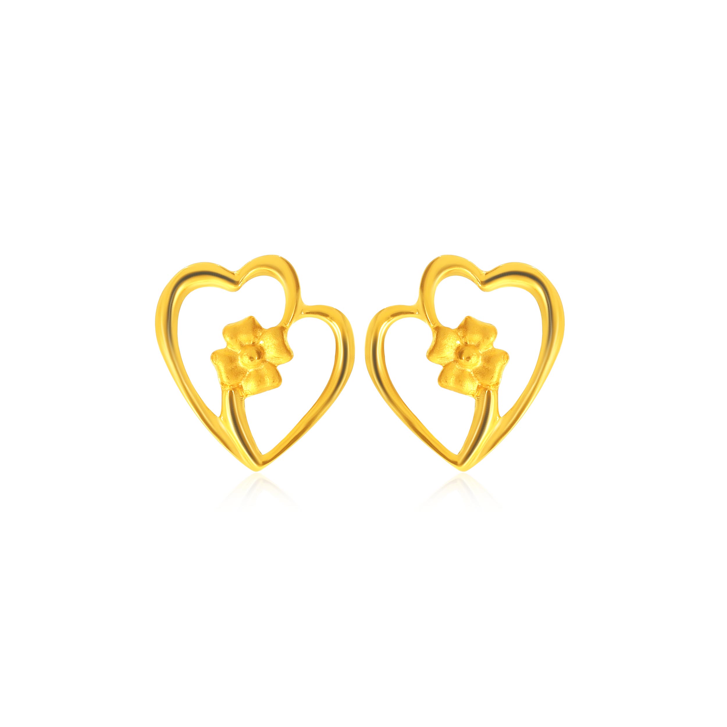 Hearty Bloom Kids Gold Studs - Senco Gold and Diamonds