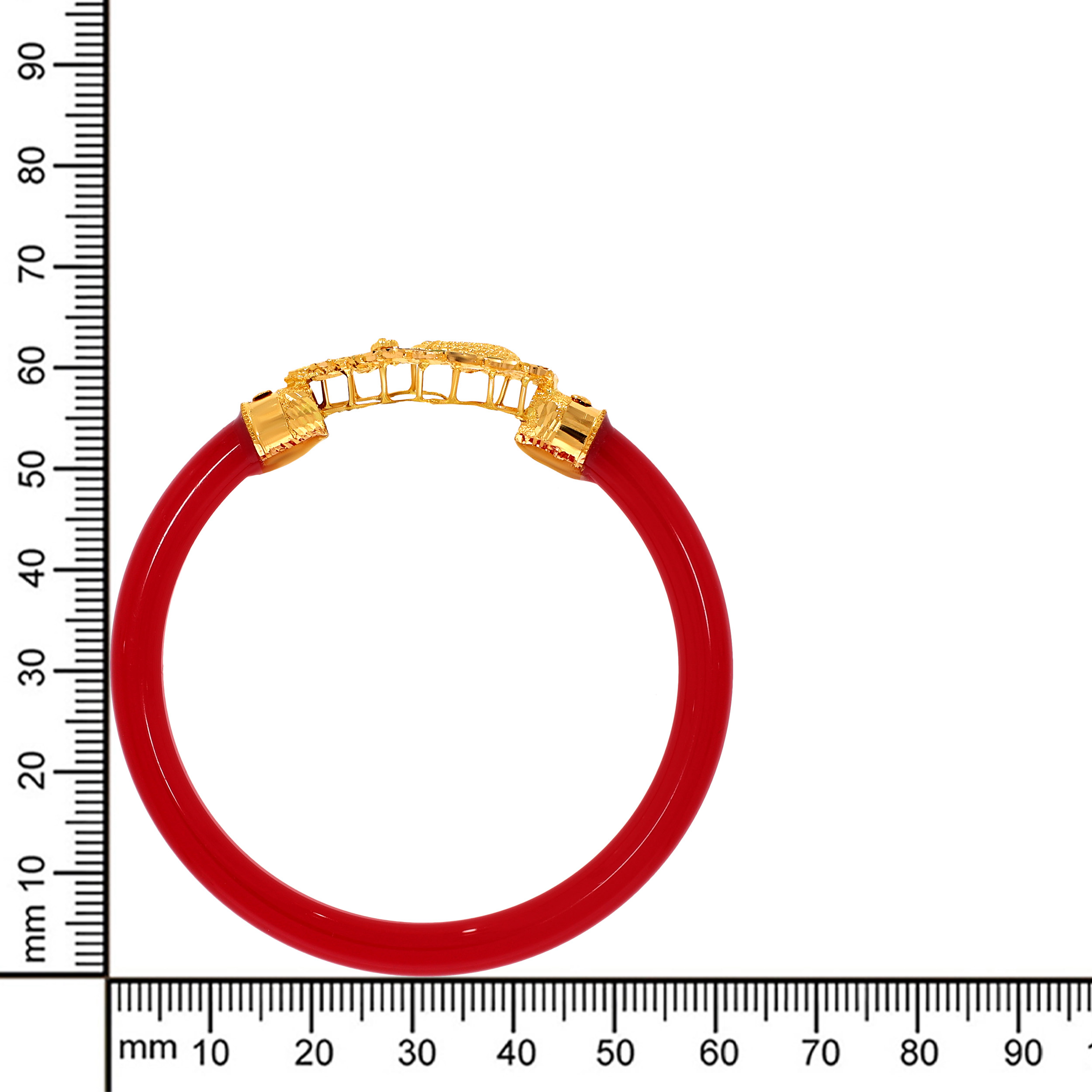 Magnificent Ruby Peacock Gold Pola Bangle - Senco Gold and Diamonds