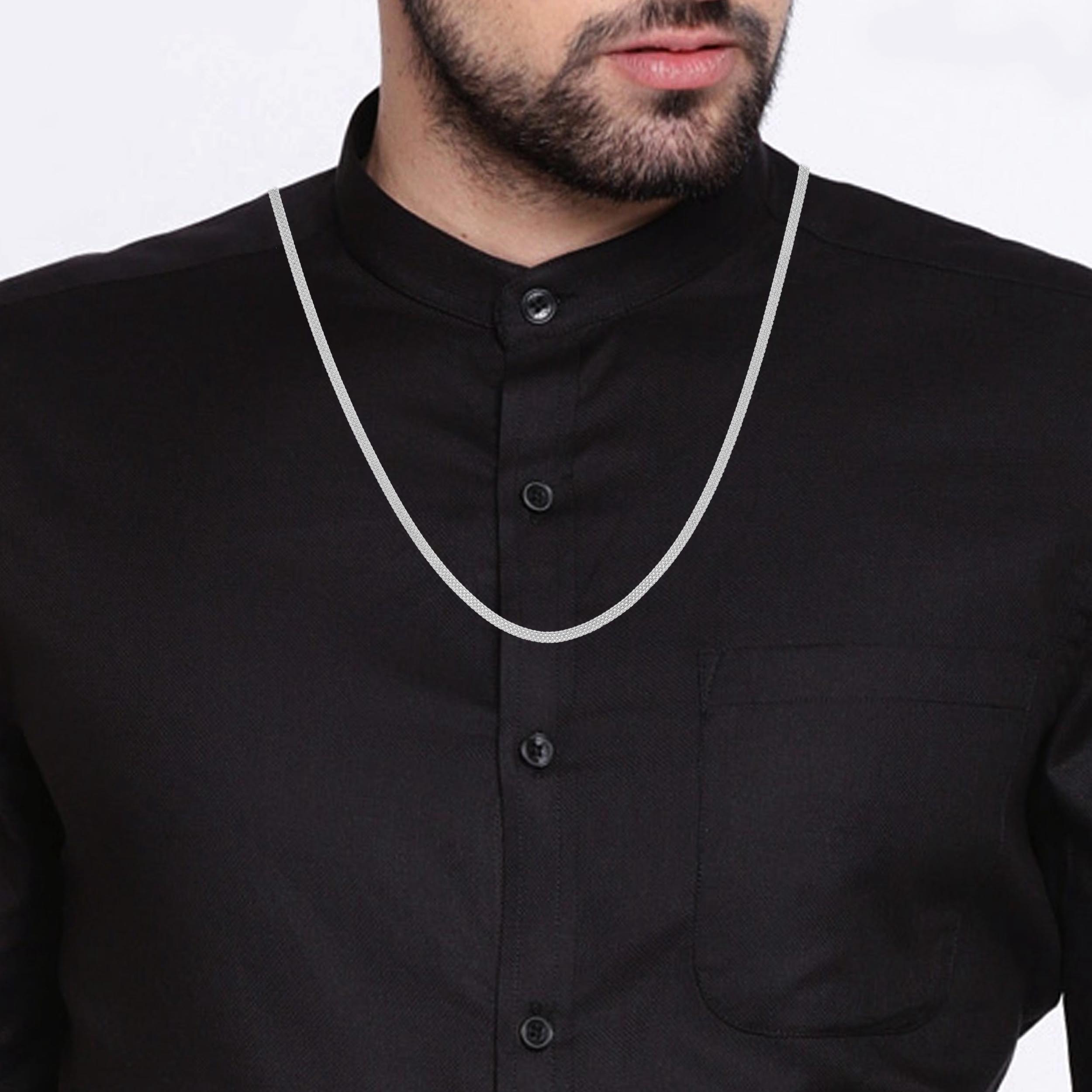 Sturdy Fashion Men Platinum Chain - Senco Gold and Diamonds