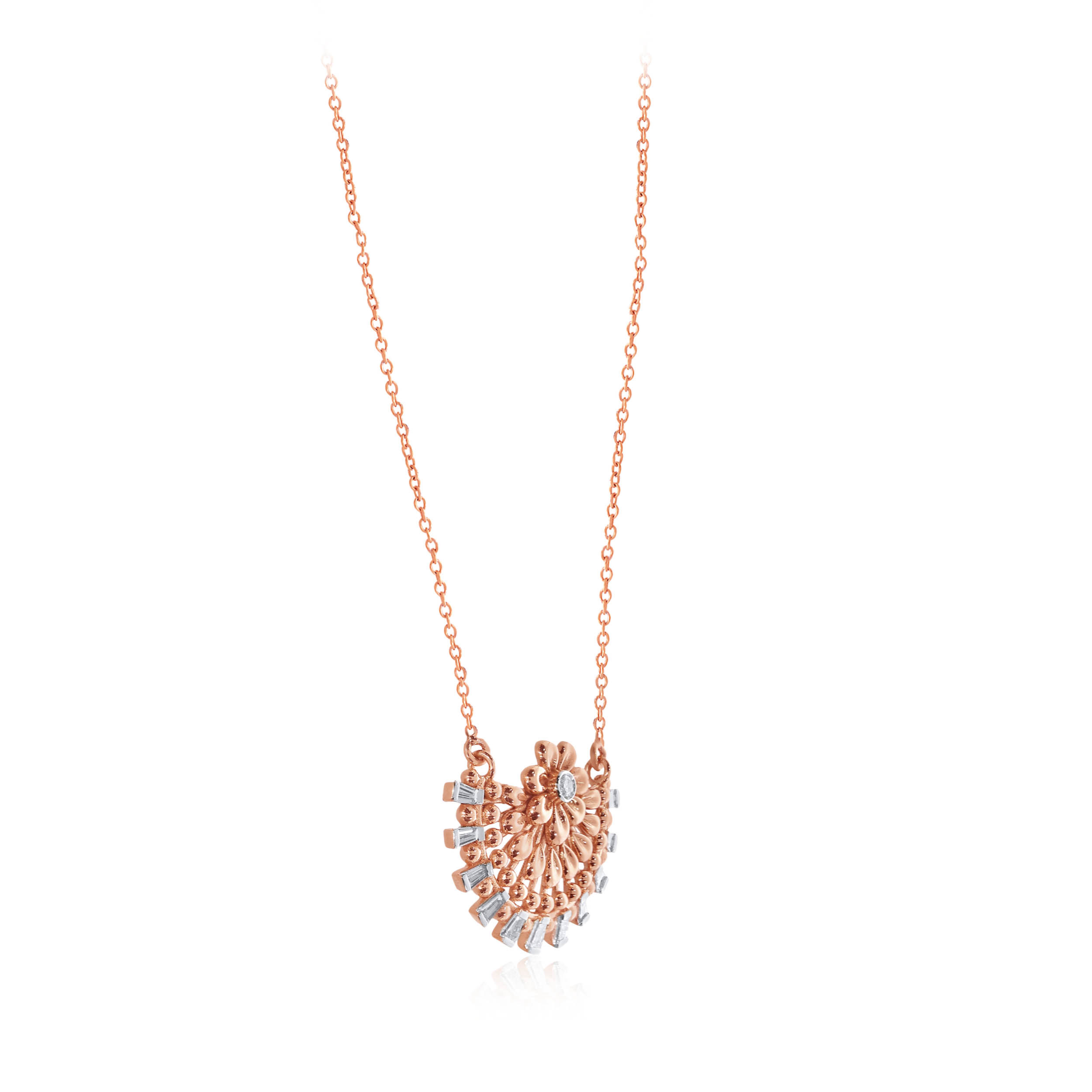 Fusion Bloom Diamond Chain Pendant - Senco Gold and Diamonds