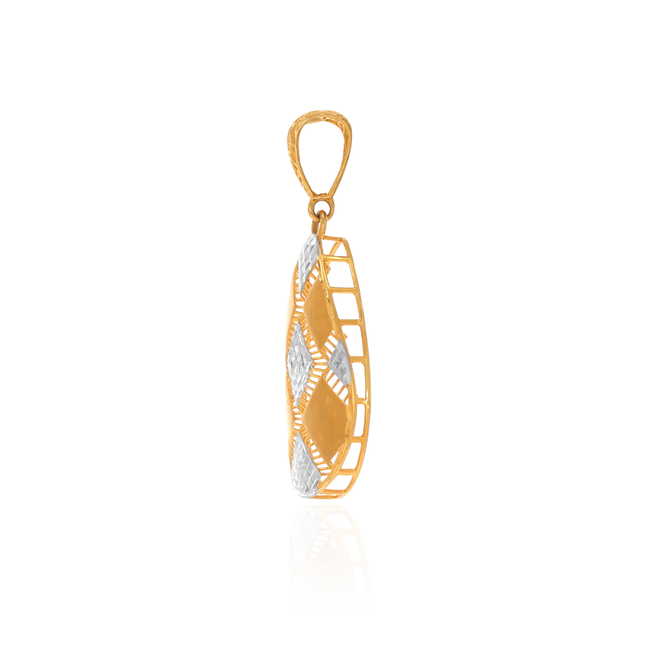 18K Yellow Gold Fancy Gold Pendant-GPN-D000718428 - Senco Gold and Diamonds