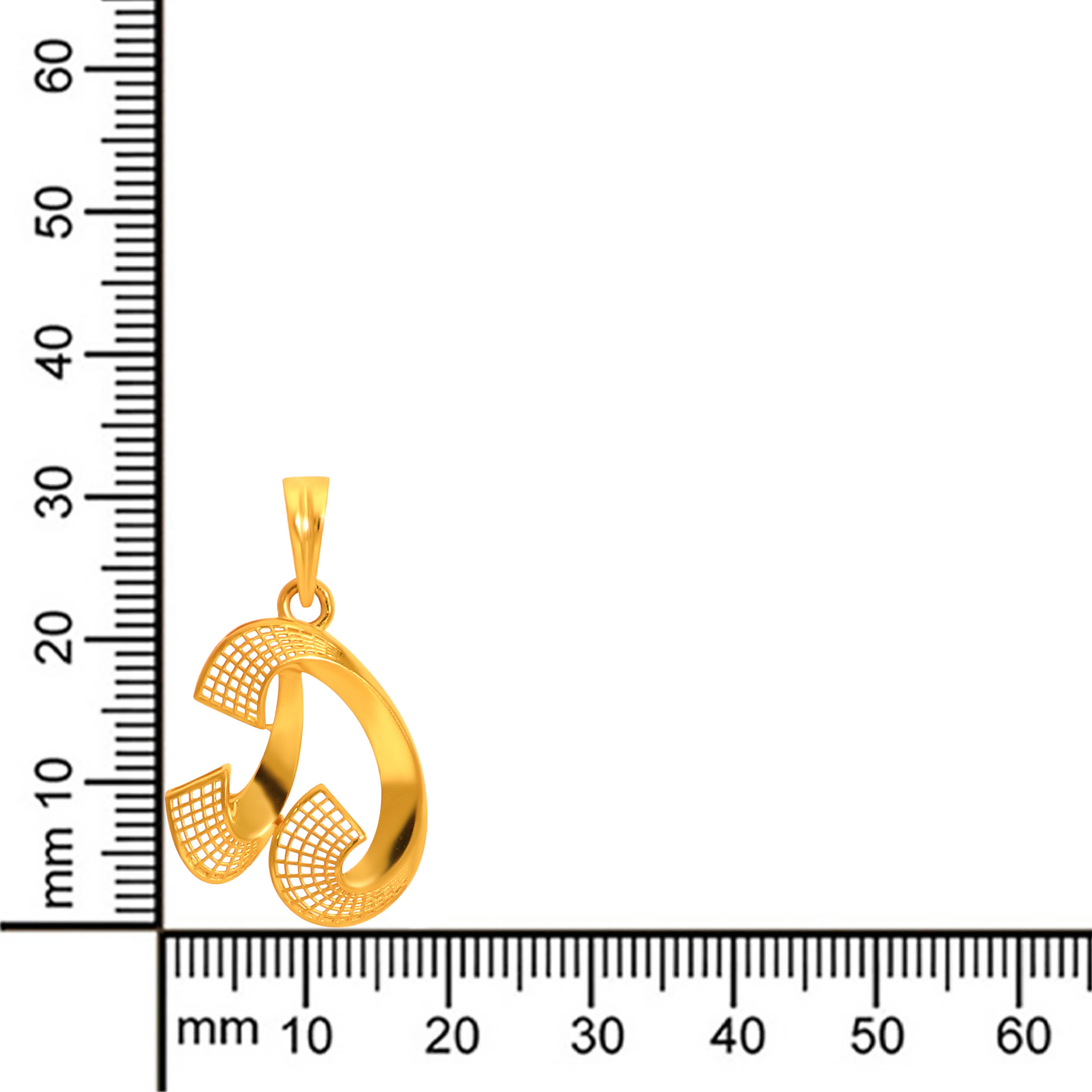 22K Yellow Gold D Alphabet  Pendant-GPN-SAD0005350 - Senco Gold and Diamonds