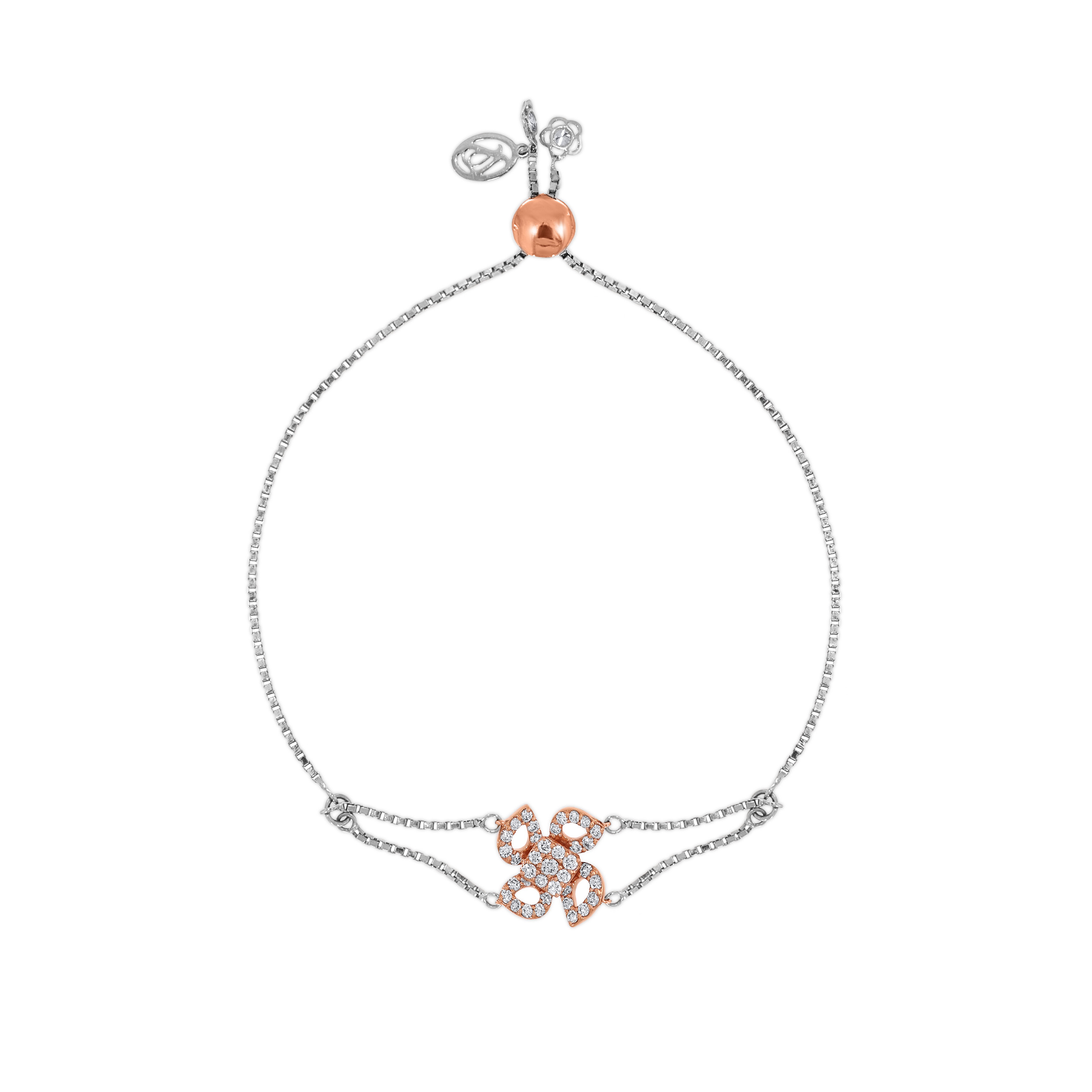 Dewdrop Floral Platinum Bracelet - Senco Gold and Diamonds