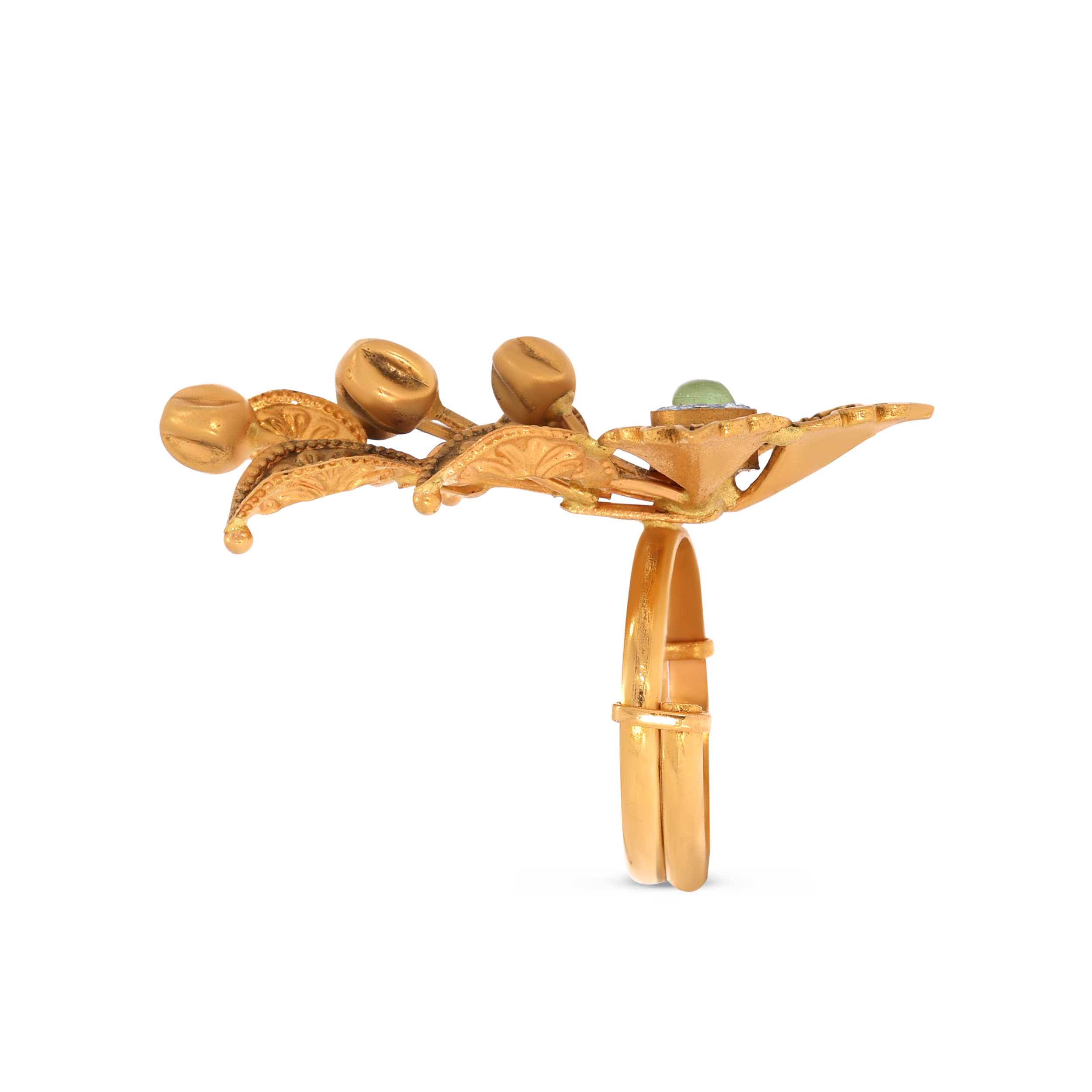 22K Yellow Gold Kundan Ring-GLR-D000765126 - Senco Gold and Diamonds