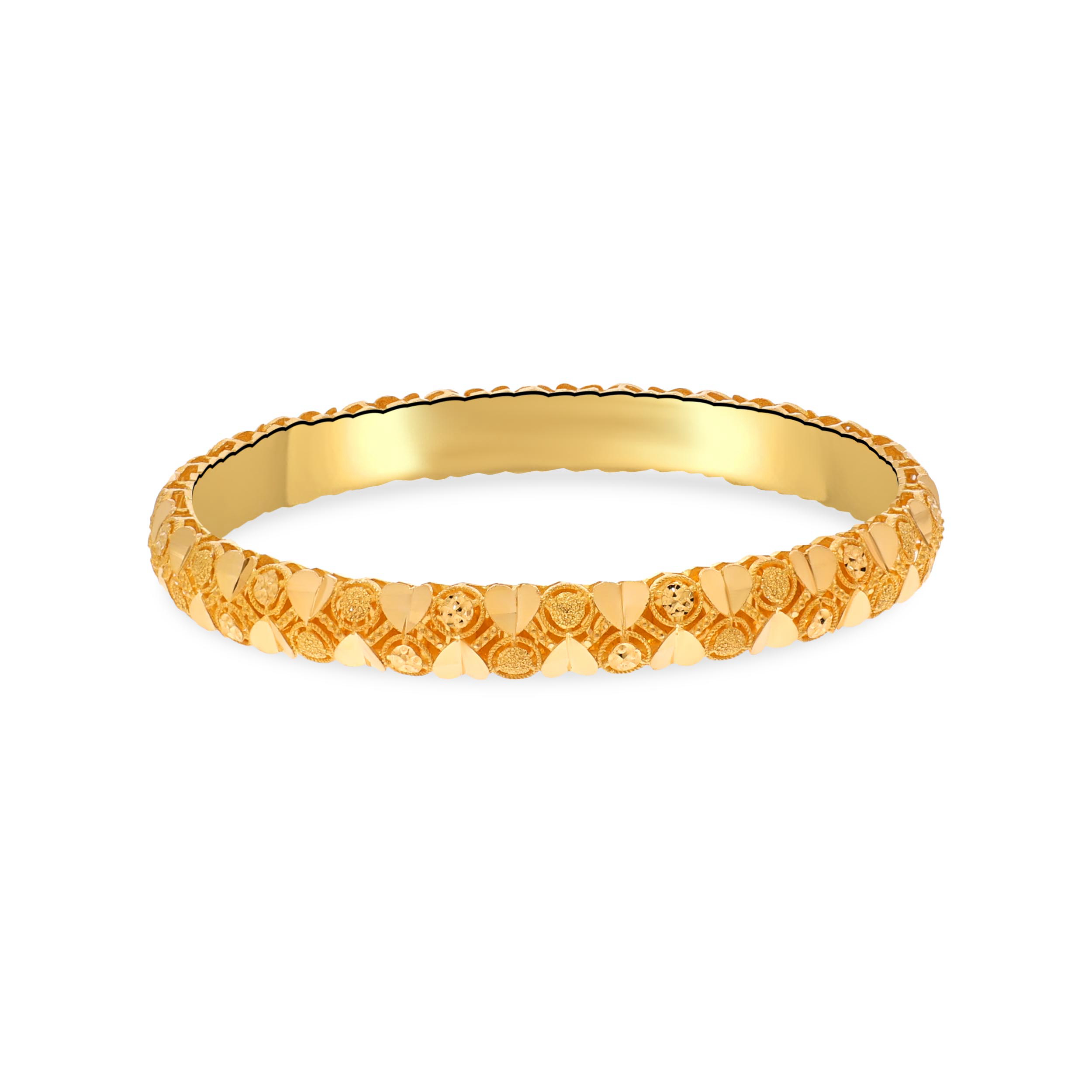 Romantic Sweethearts Gold Bangle - Senco Gold and Diamonds