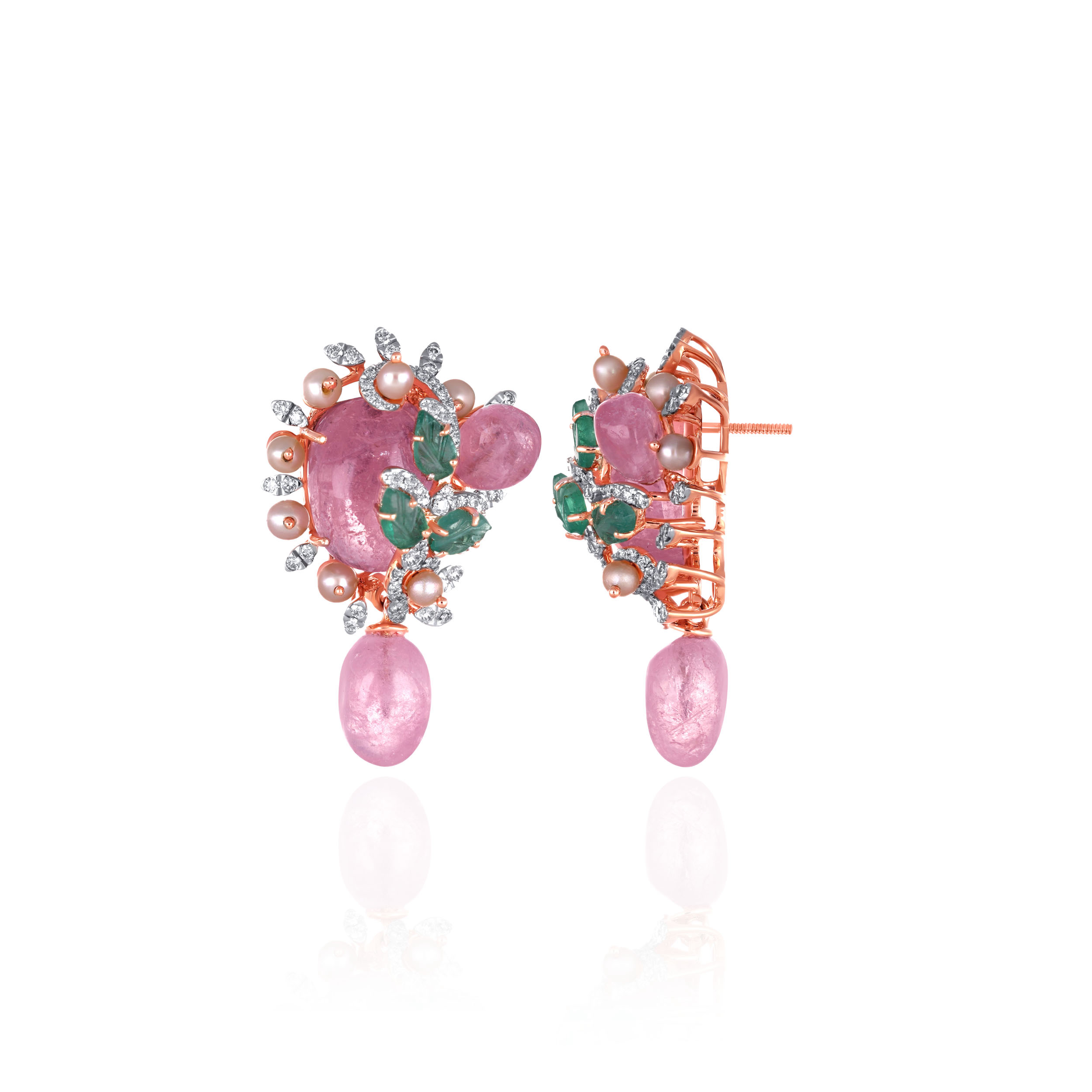 Floral Sonata Diamond Earrings - Senco Gold and Diamonds