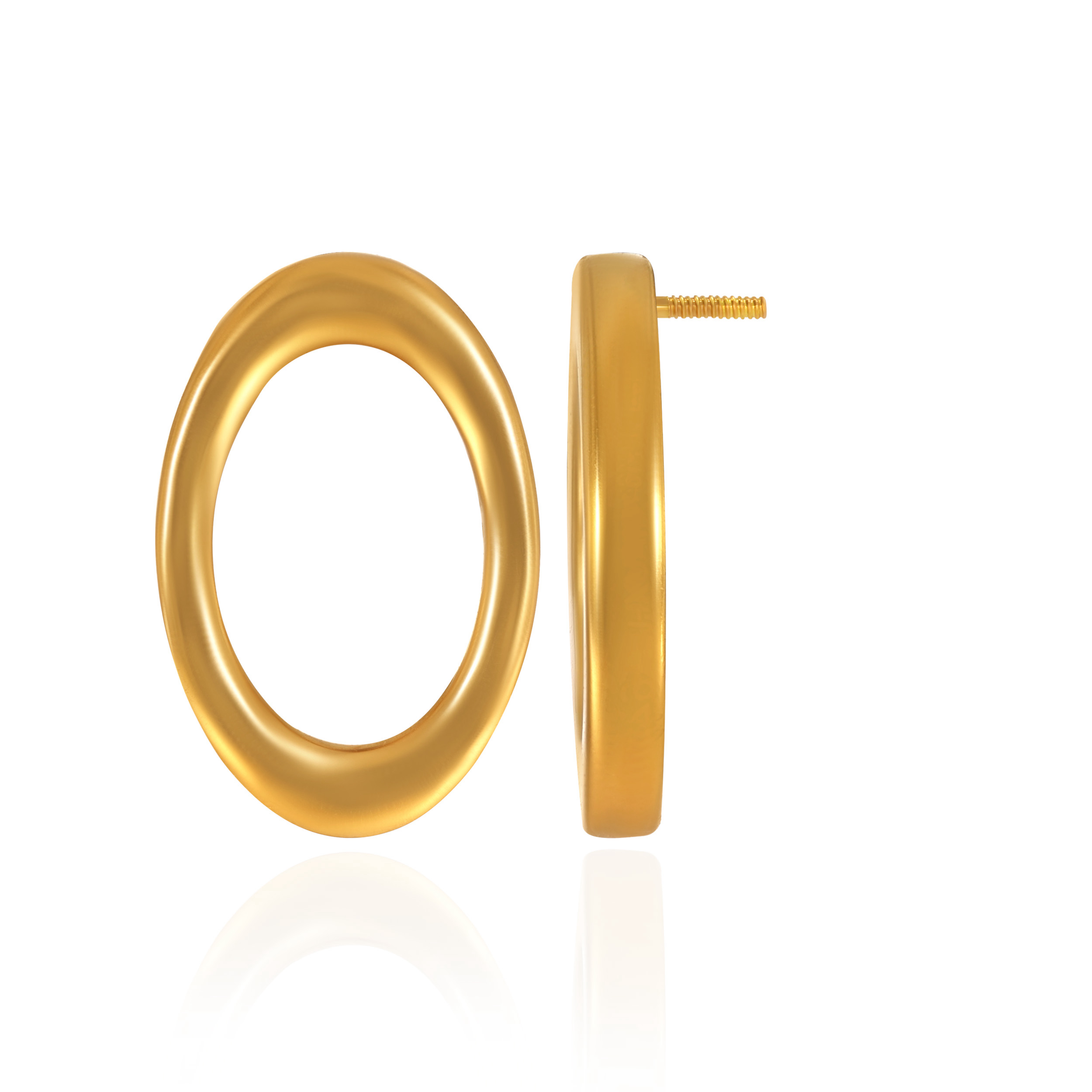 Grace Oval Gold Stud - Senco Gold and Diamonds