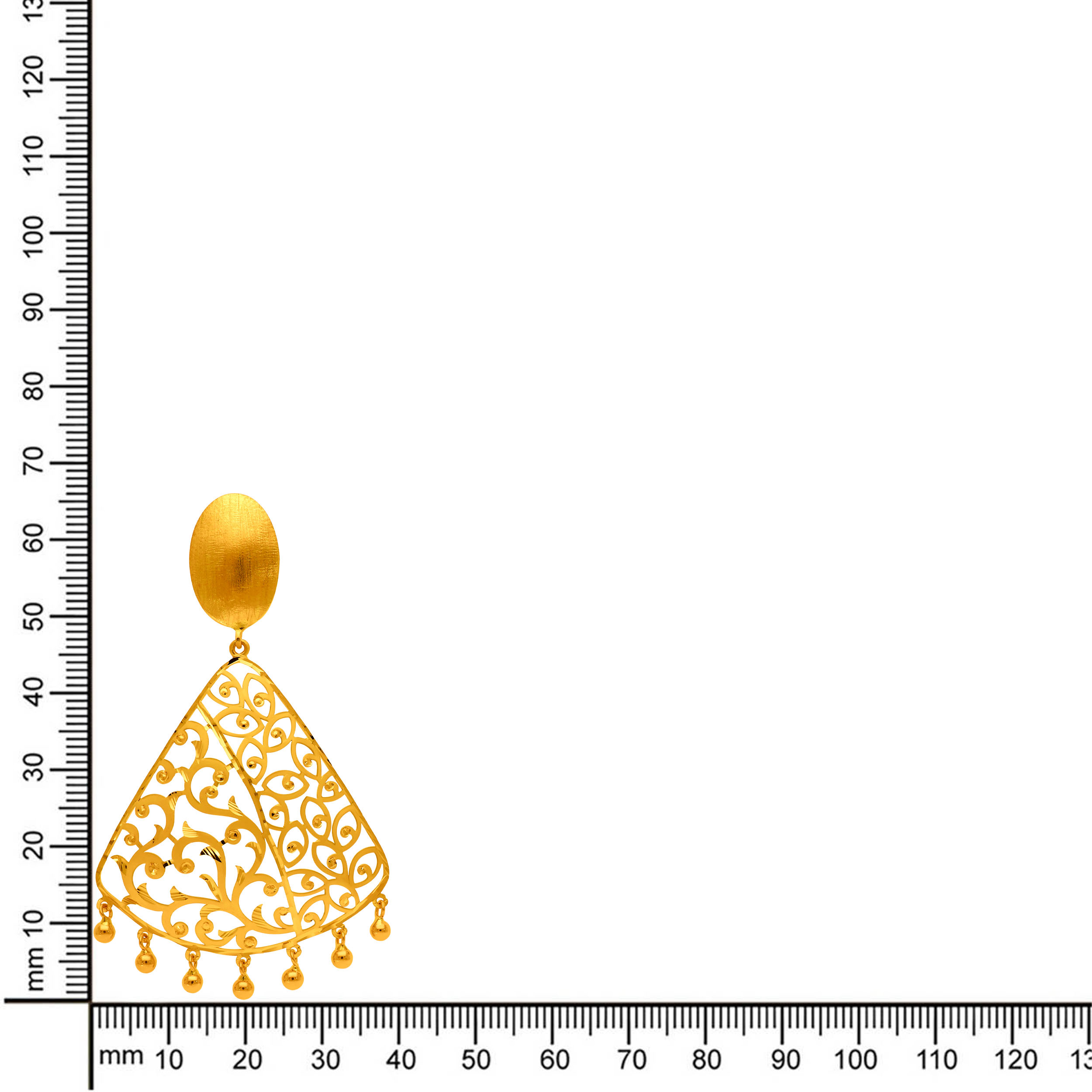 22K Yellow Gold Danglers Earrings-GP-SAD0005773 - Senco Gold and Diamonds