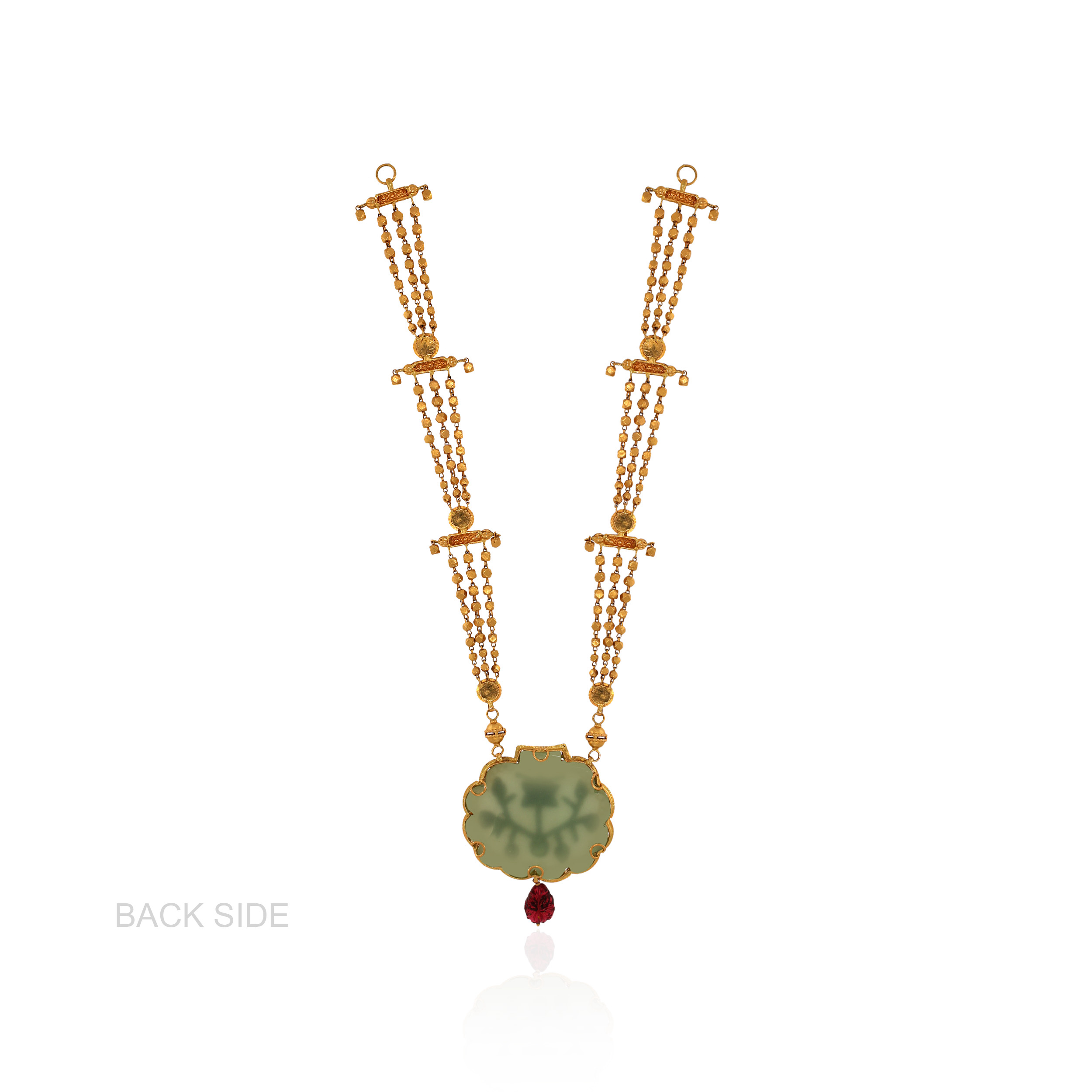 22K Yellow Gold Kundan Necklace-GN-D000788434 - Senco Gold and Diamonds