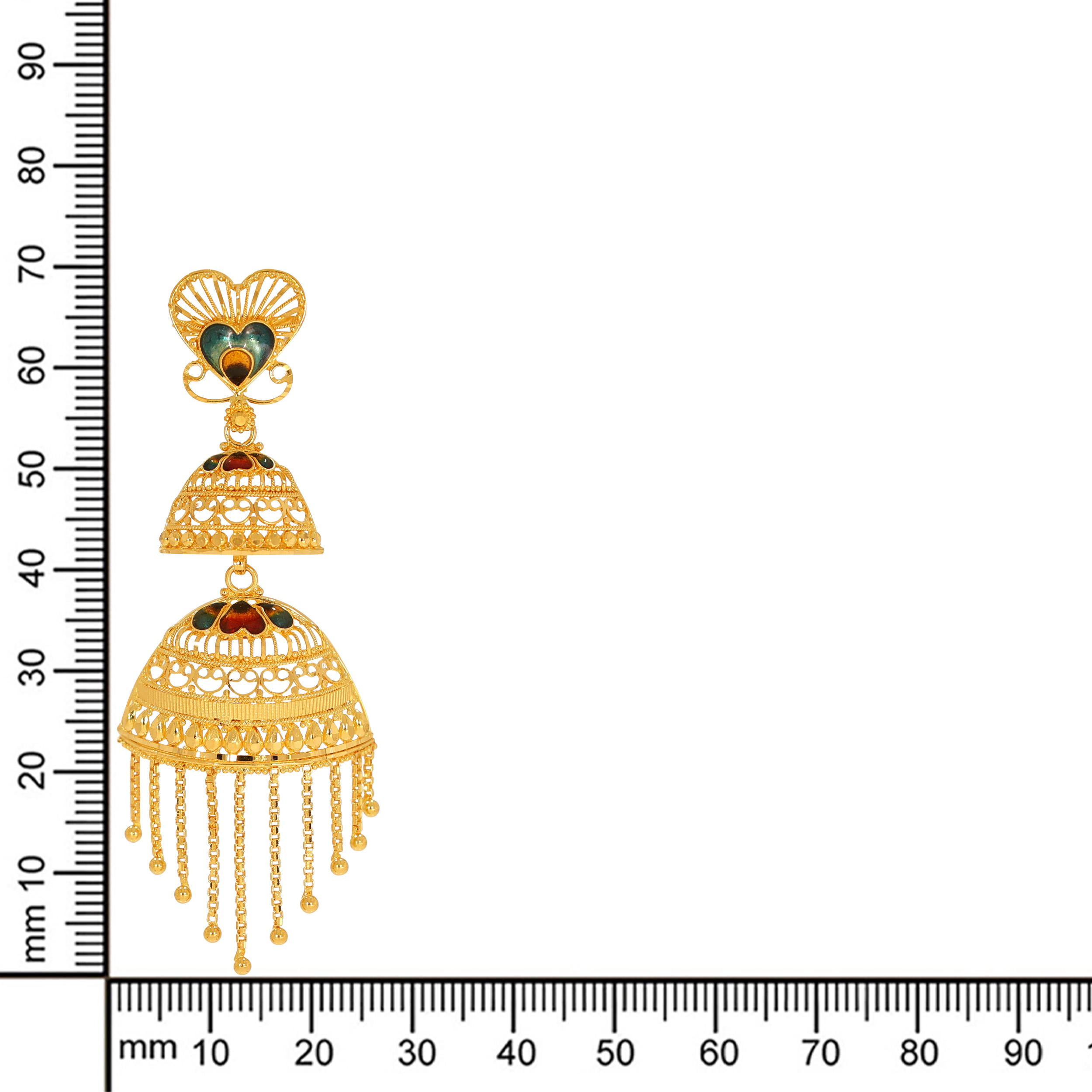 Timeless Craft Gold Danglers - Senco Gold and Diamonds