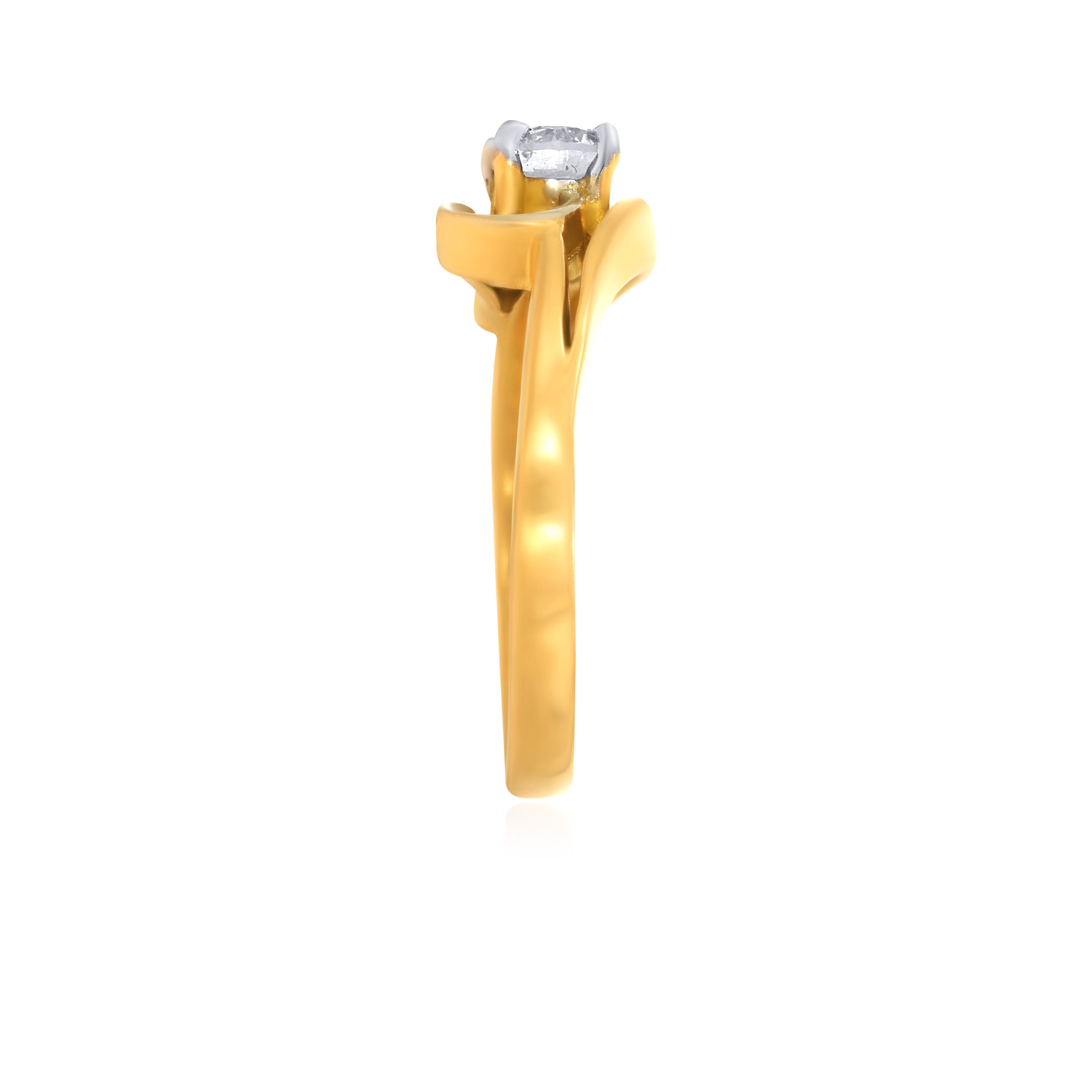 Trail of Glimmer Solitaire Ring - Senco Gold and Diamonds