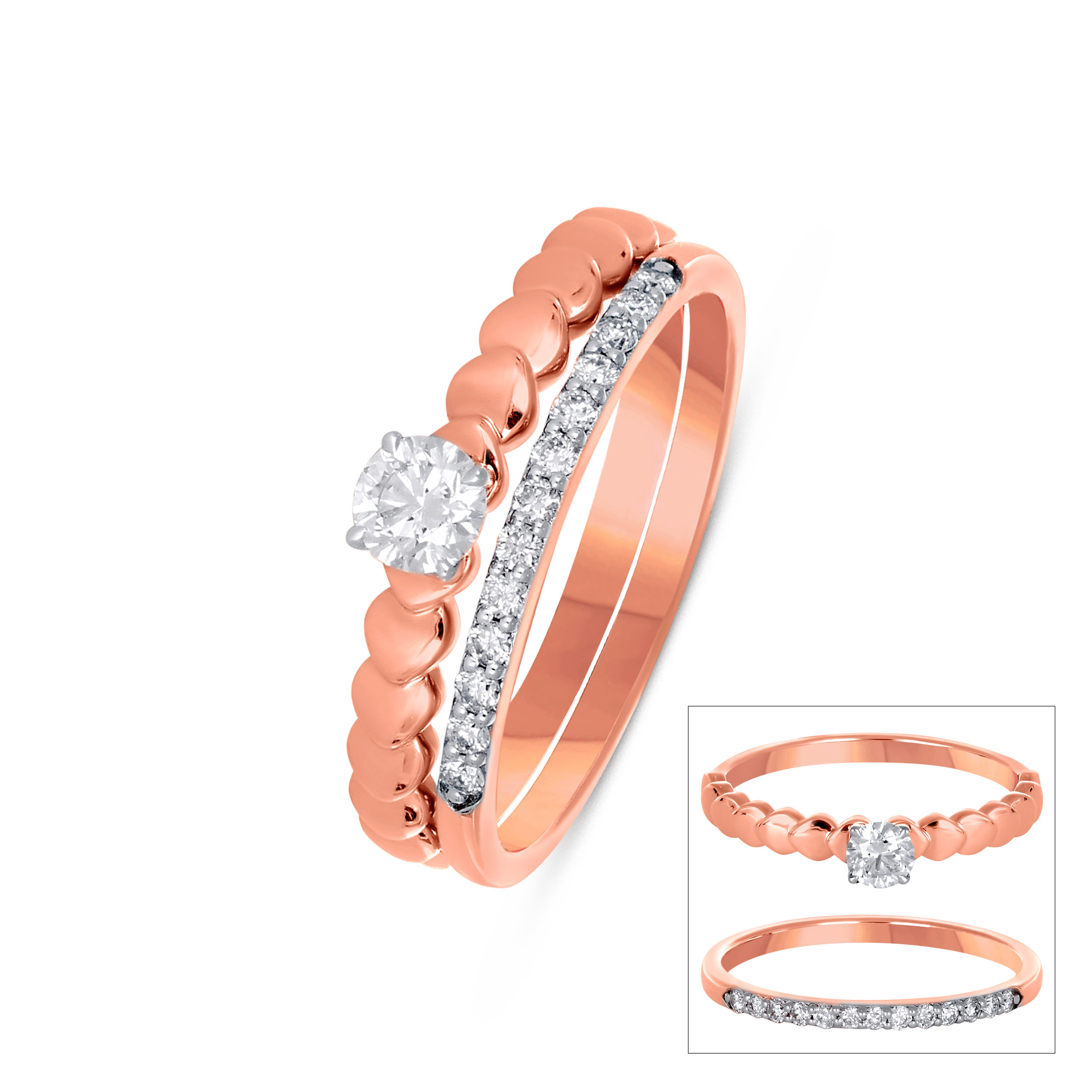 Seraphina Bridal Diamond Ring Set - Senco Gold and Diamonds