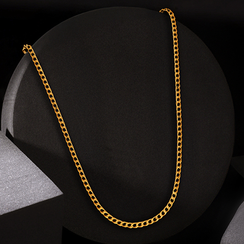 Signature Curb Link Gold Men's Chain - Senco Gold and Diamonds