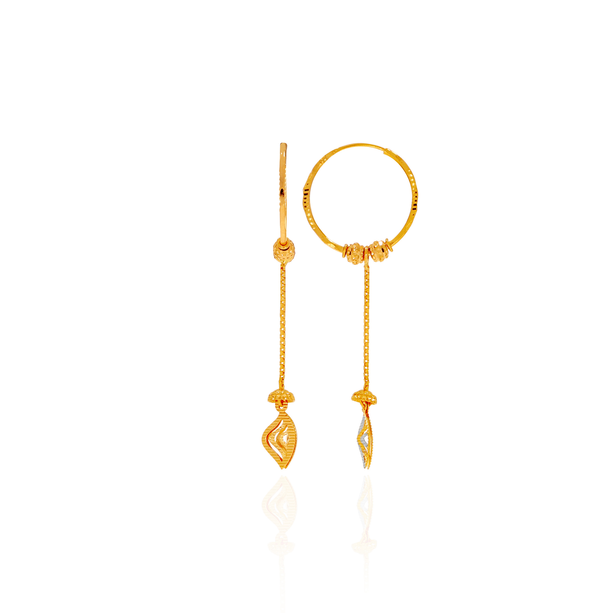 Elegant Revelry Gold Hoop Earrings - Senco Gold and Diamonds