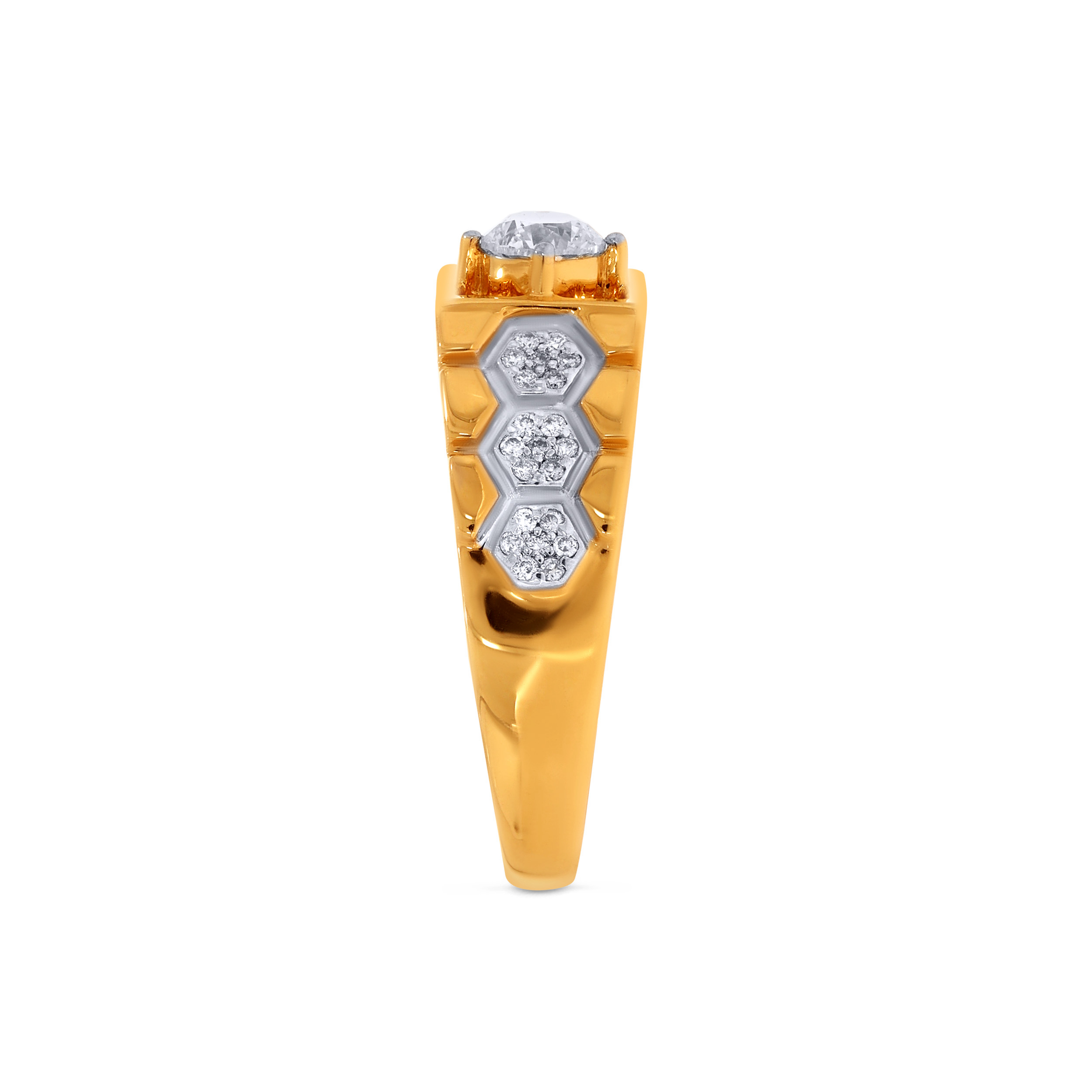 Bold Hexagon Men's Diamond Ring - Senco Gold and Diamonds