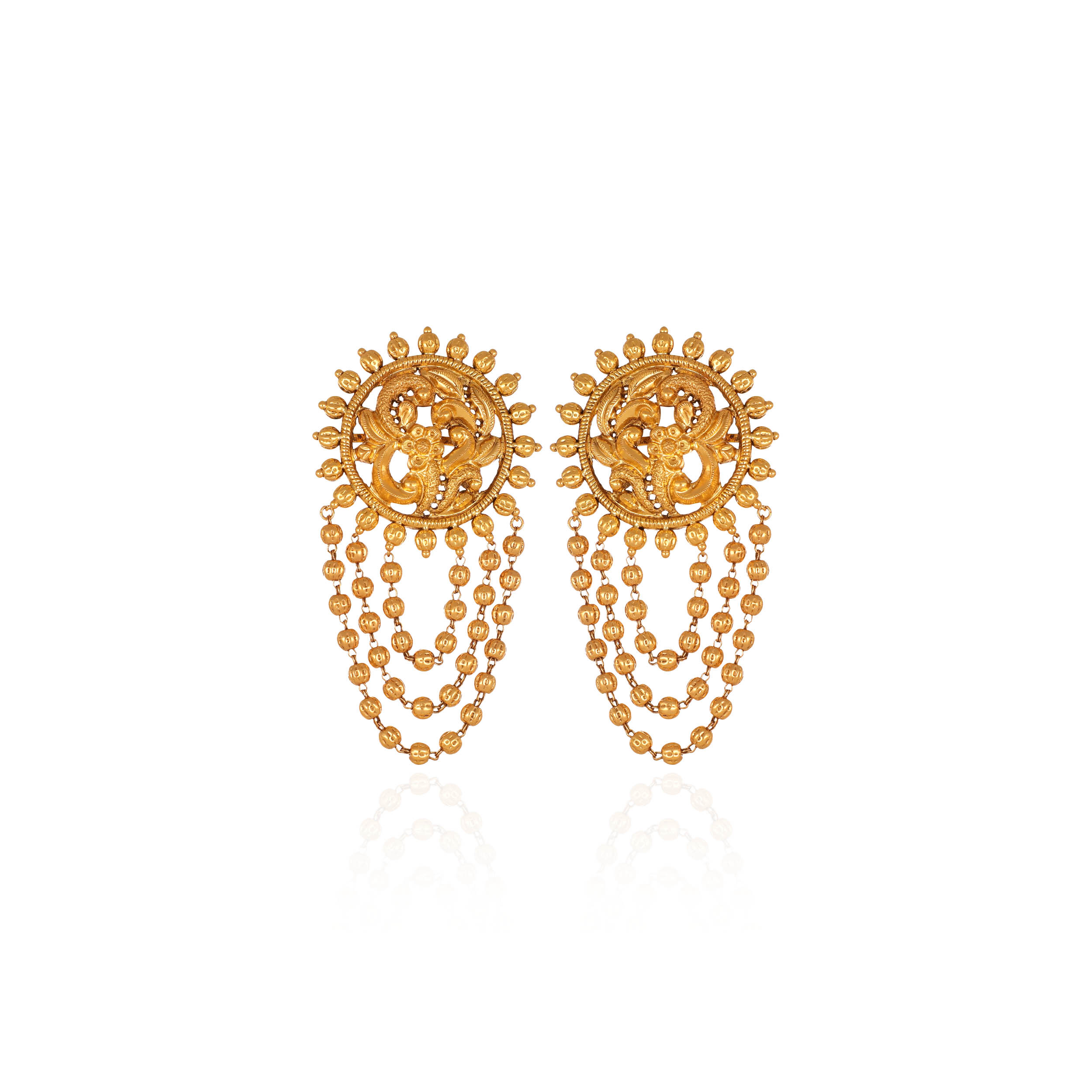 Artisanal Tradition Gold Earrings - Senco Gold and Diamonds