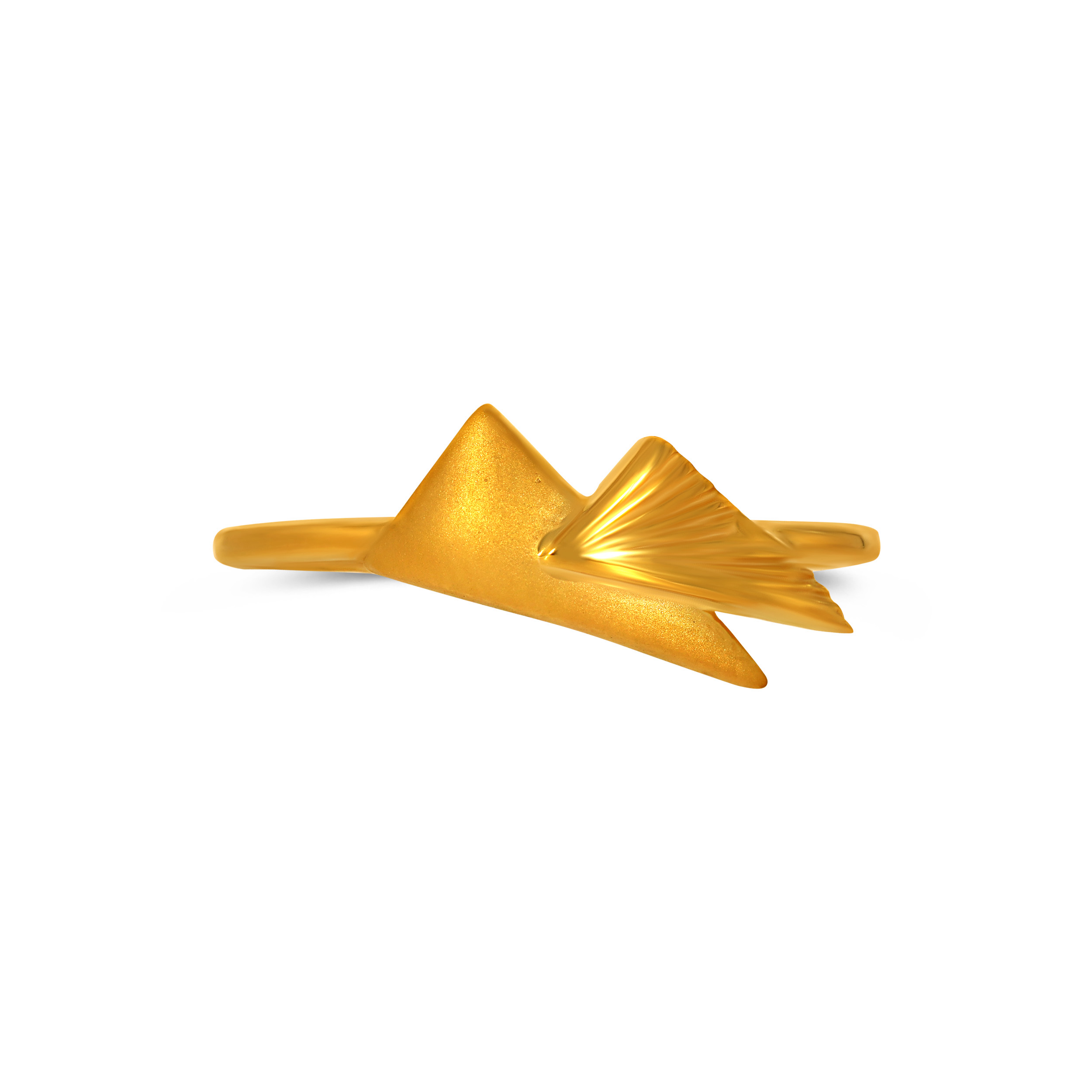 Artisanal Arrow-Tip Gold Ring - Senco Gold and Diamonds