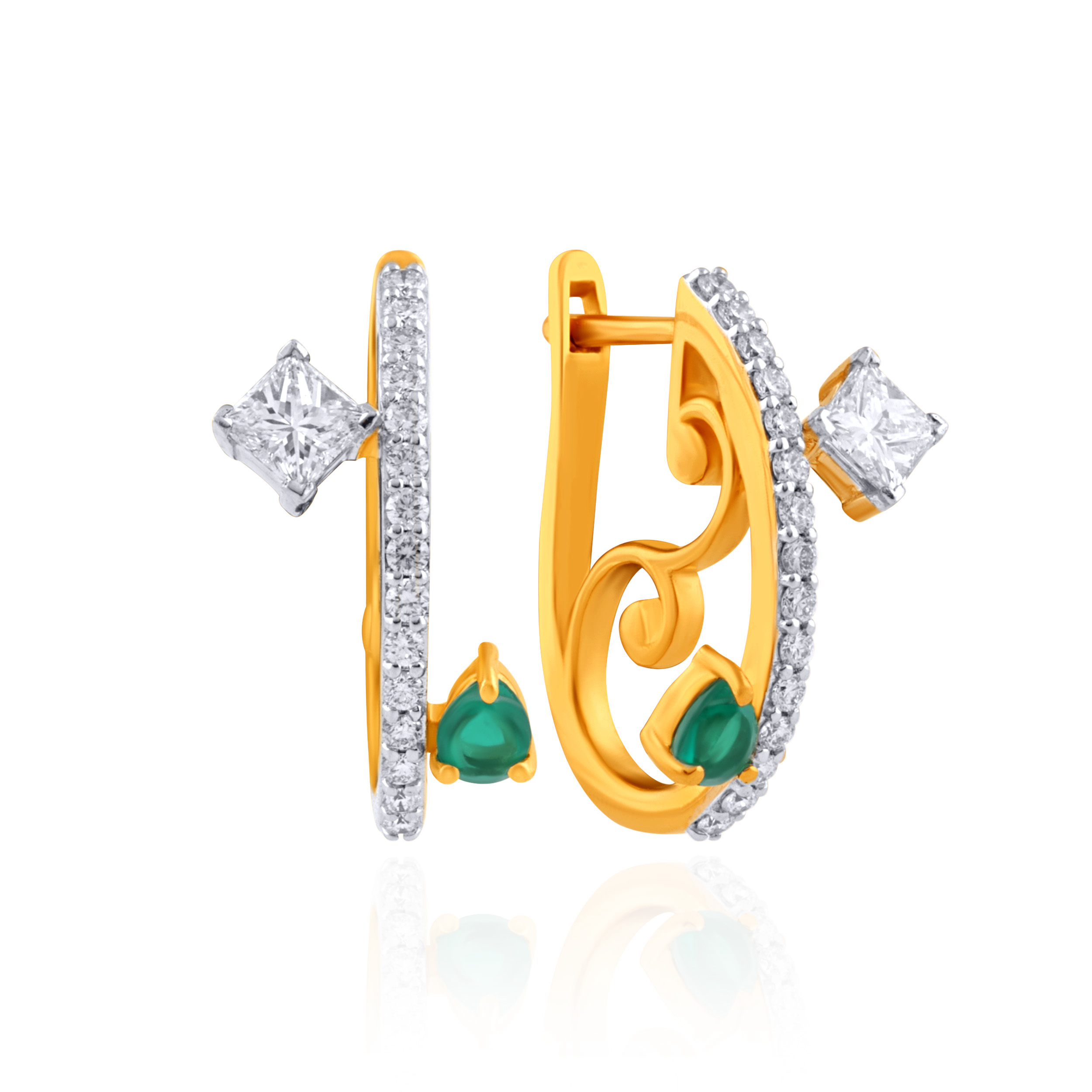 Vivid Gleam Diamond Hoop Earrings - Senco Gold and Diamonds
