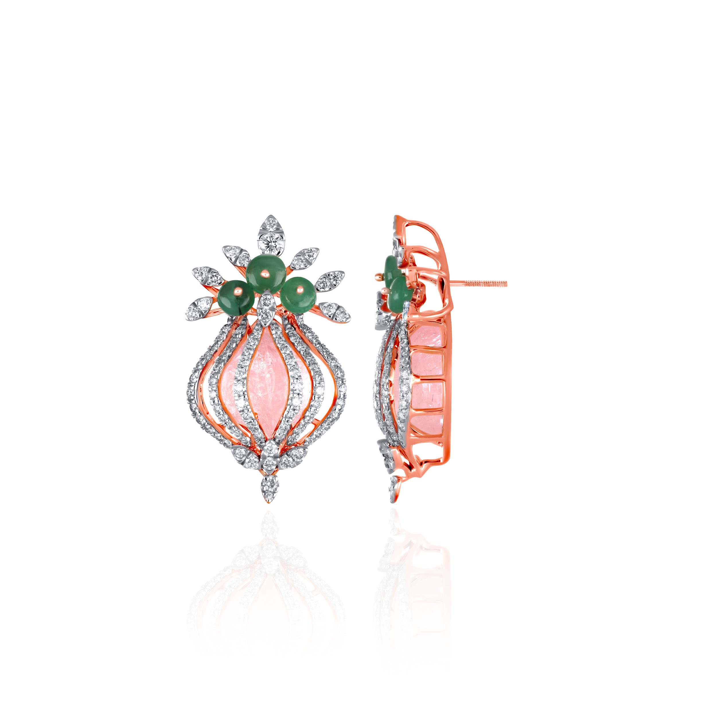 Evergreen Blossom Diamond Earrings - Senco Gold and Diamonds