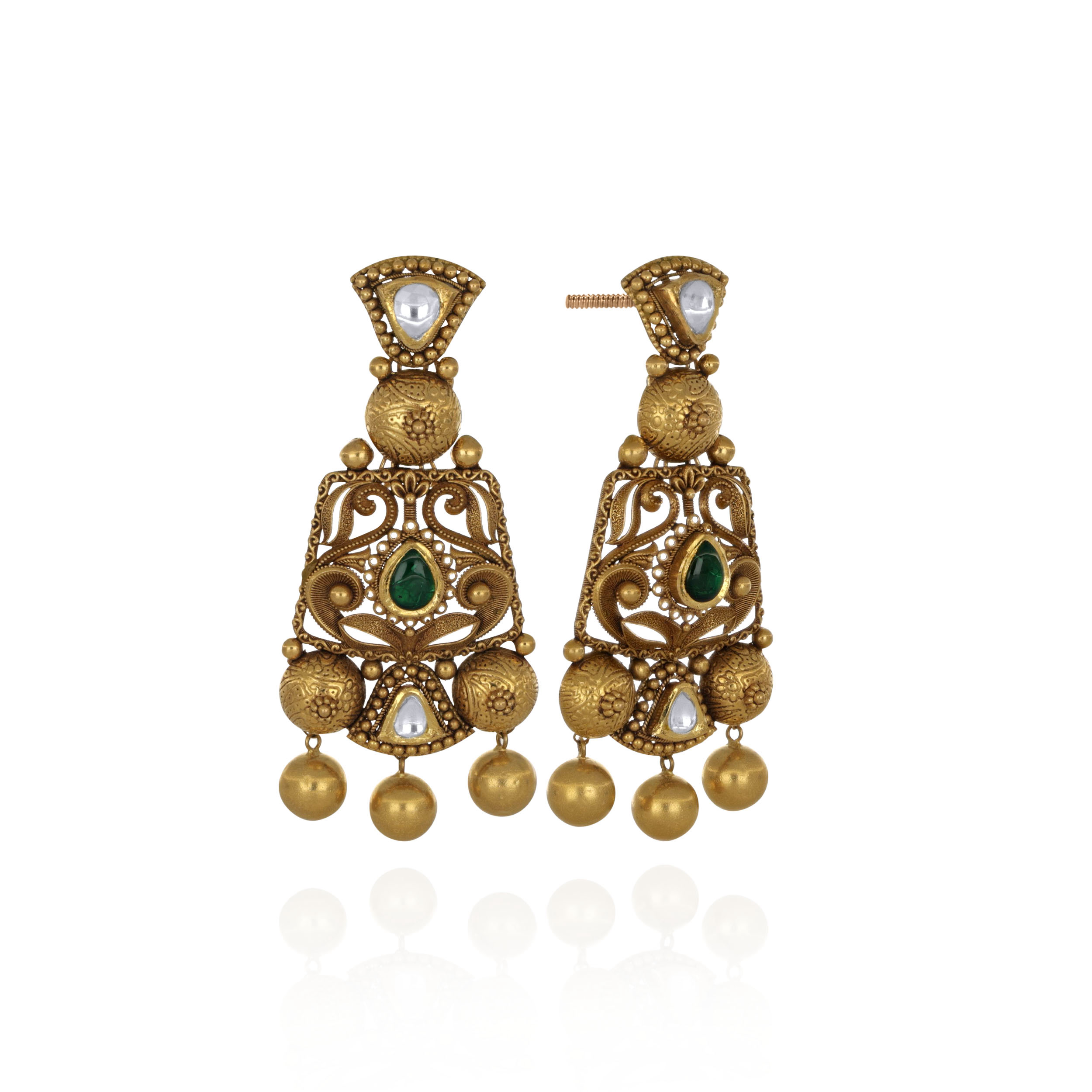 Queenly Legacy Gold Earrings - Senco Gold and Diamonds