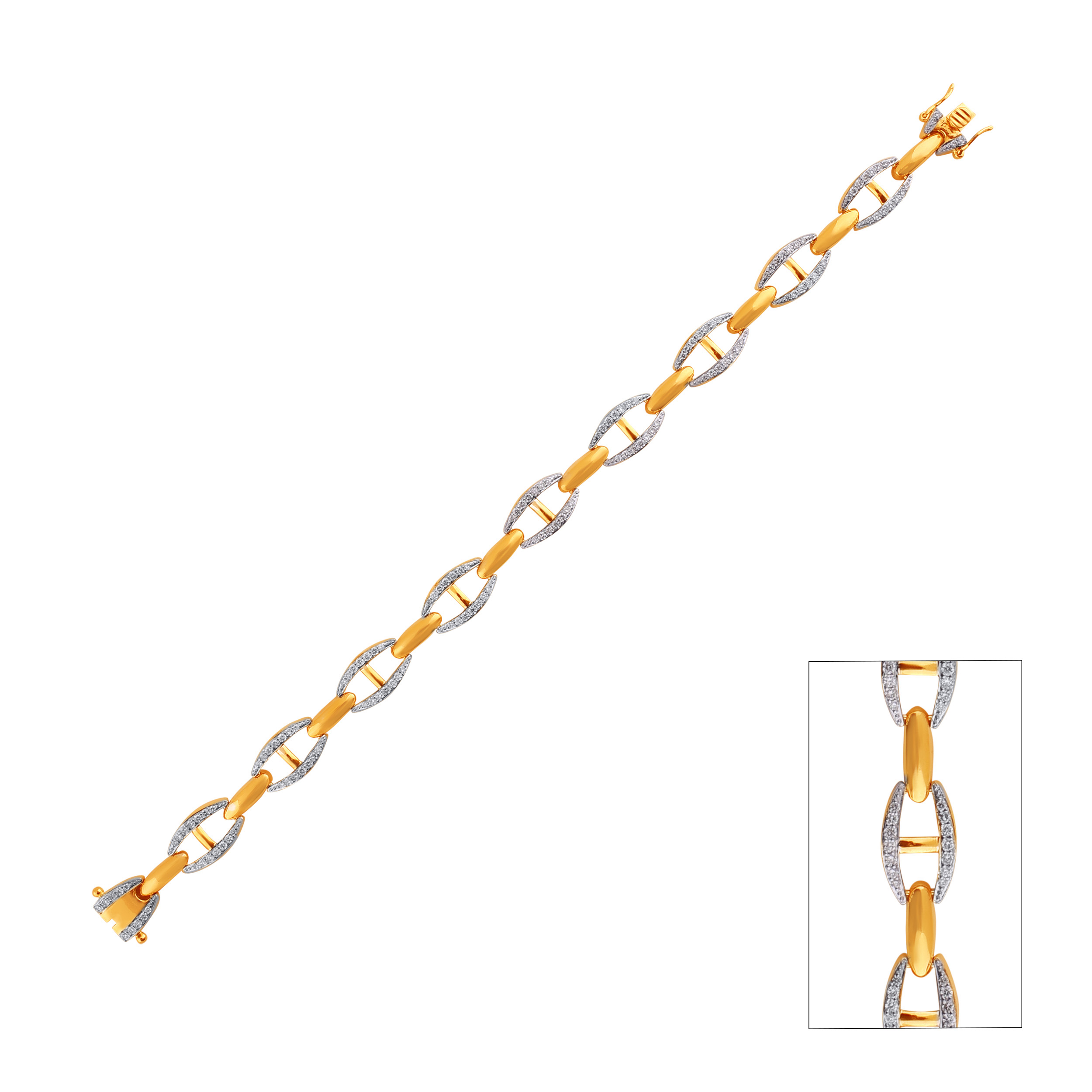 Exquisite Interwoven Link Diamond Wristlet - Senco Gold and Diamonds