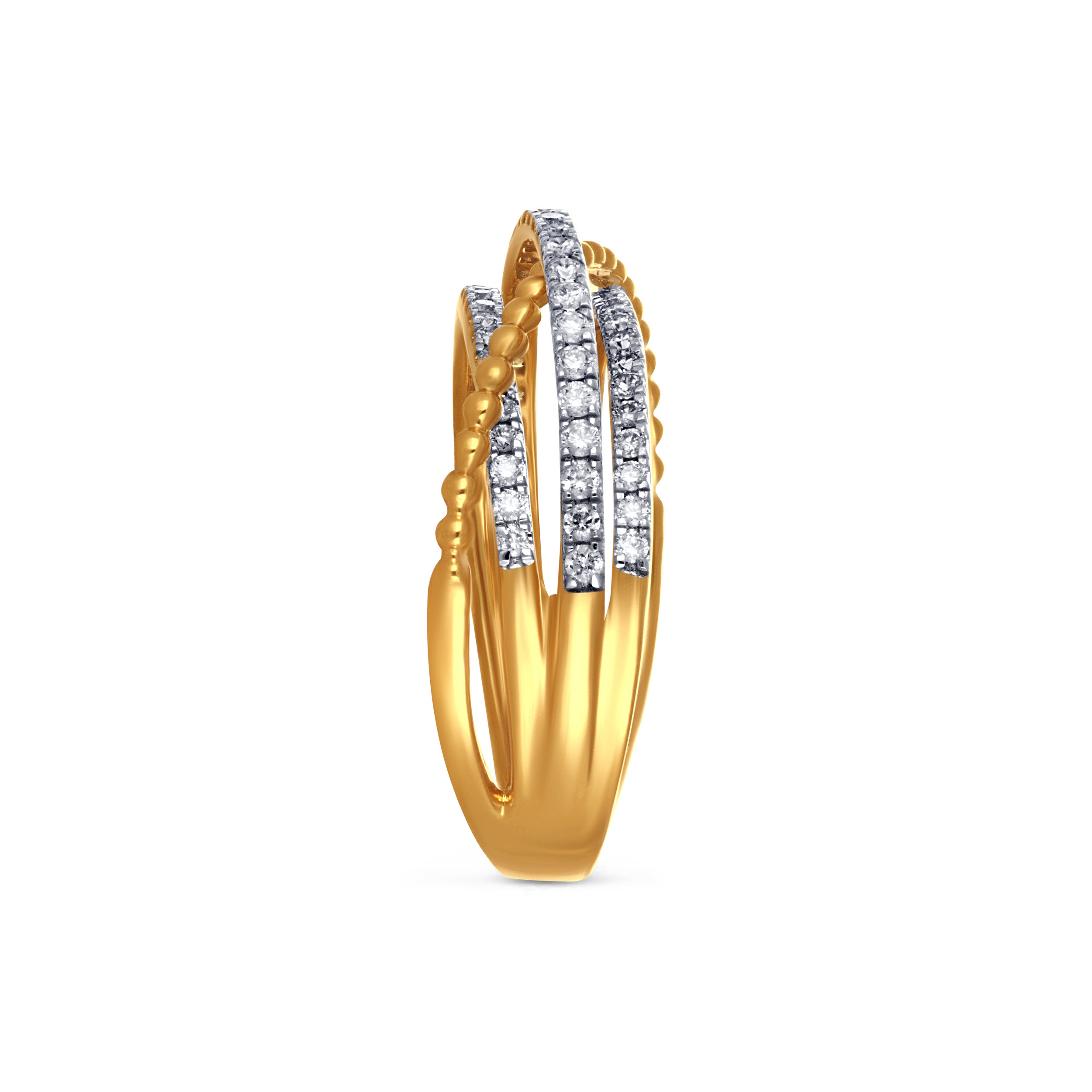 Crescent Layers Diamond Ring alternate view 2