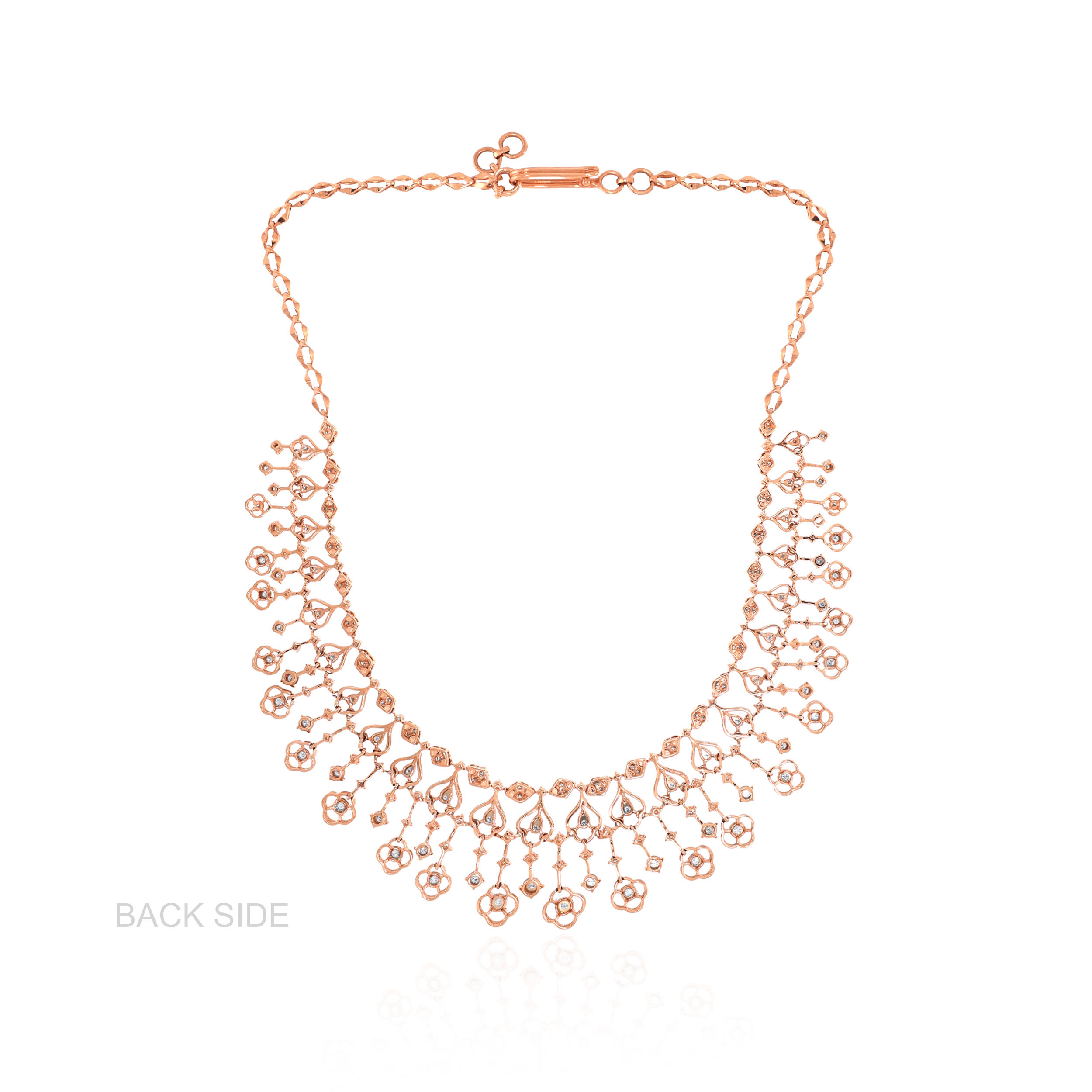 Opulent Openwork Diamond Necklace - Senco Gold and Diamonds