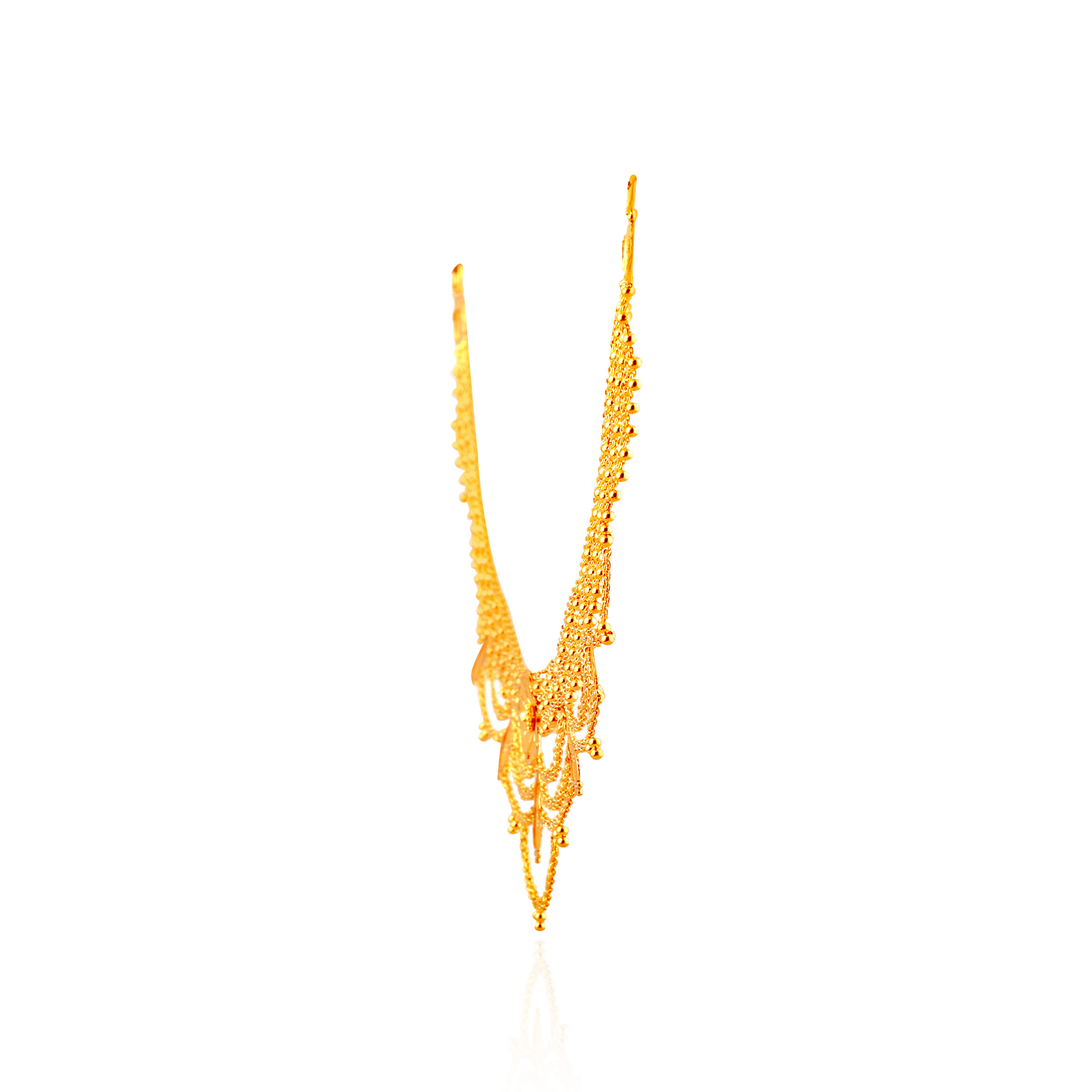 Ornate Floral Detailing Gold Necklace - Senco Gold and Diamonds