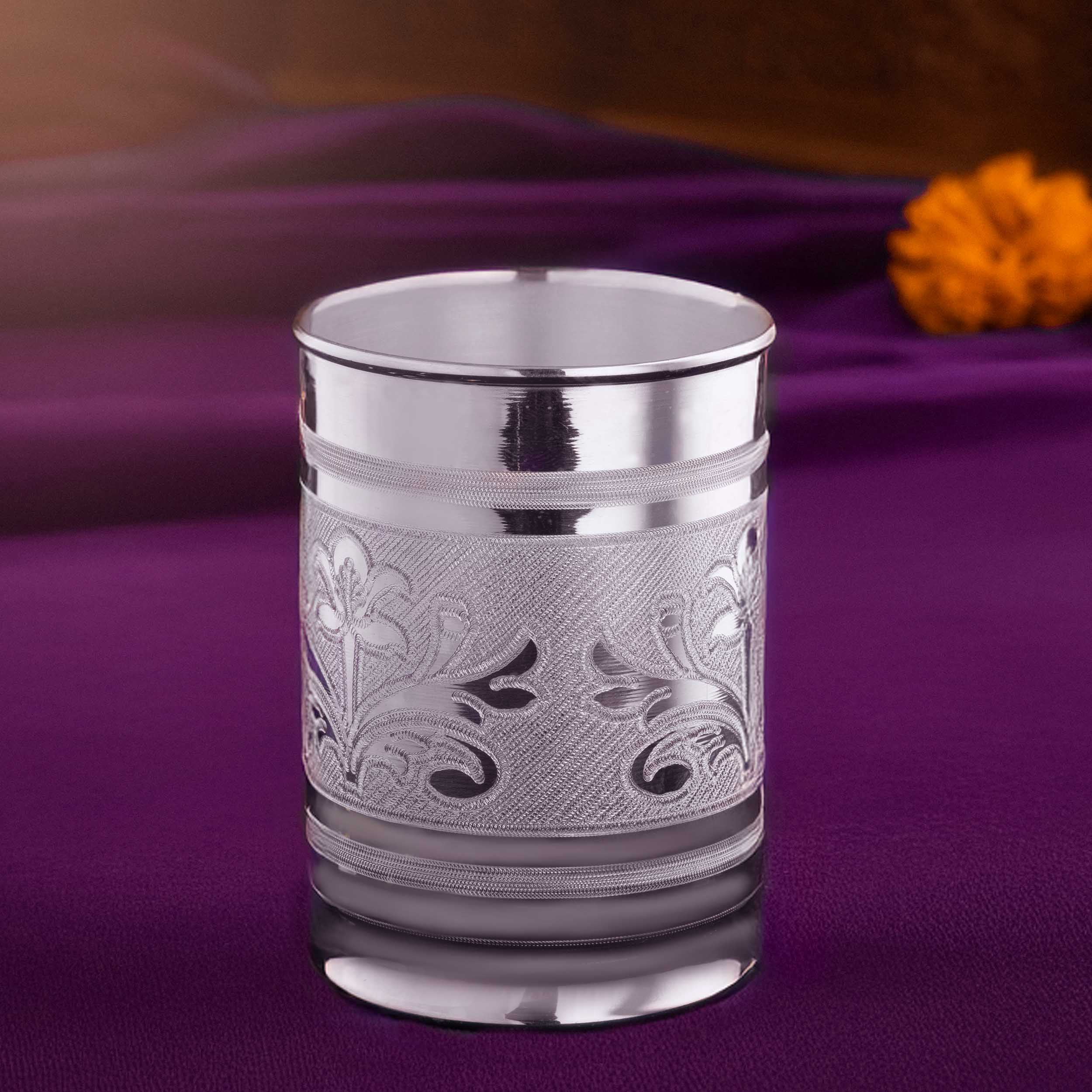 Ornate Silver Glass - Senco Gold and Diamonds