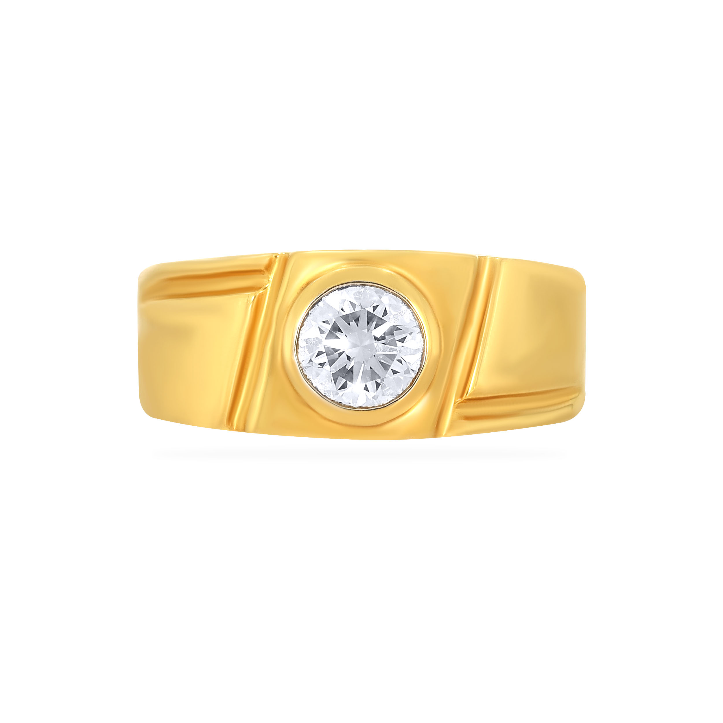 Spherical Sheen Men Solitaire Band Ring - Senco Gold and Diamonds