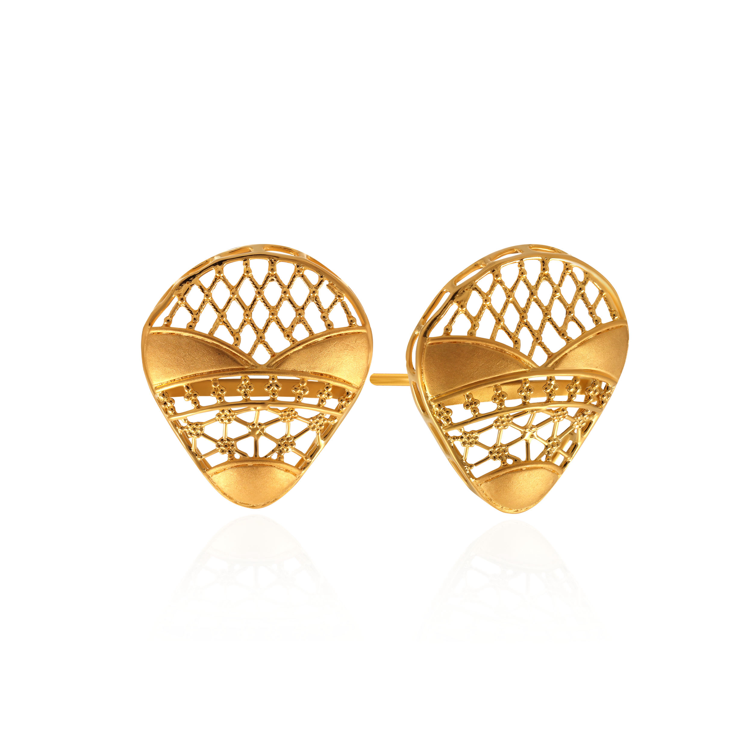 Chic Bouquet Gold Studs - Senco Gold and Diamonds
