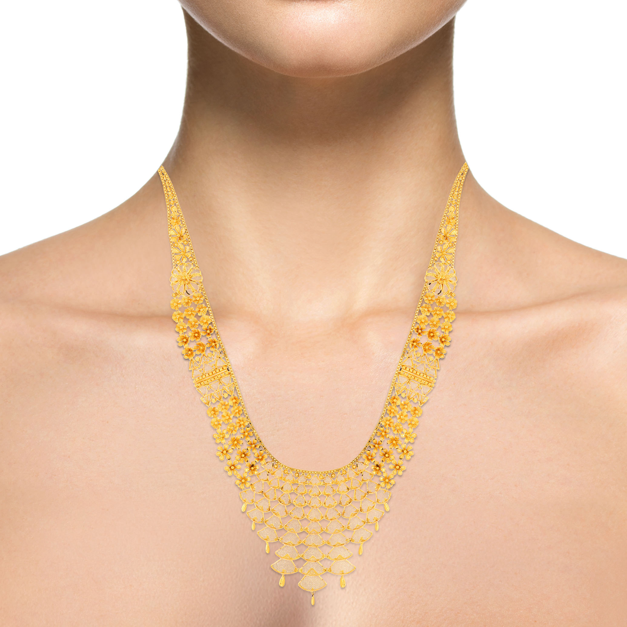 Intricate Shells Gold Necklace - Senco Gold and Diamonds