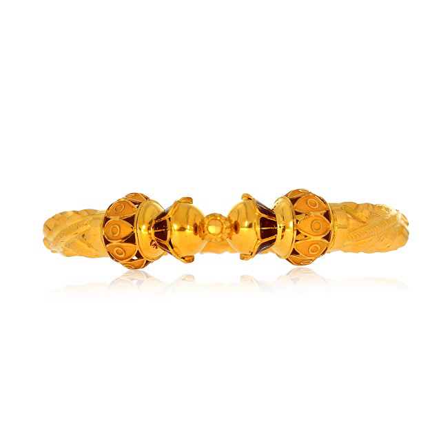 Vibrant Allure Gold Mukh Bangle - Senco Gold and Diamonds