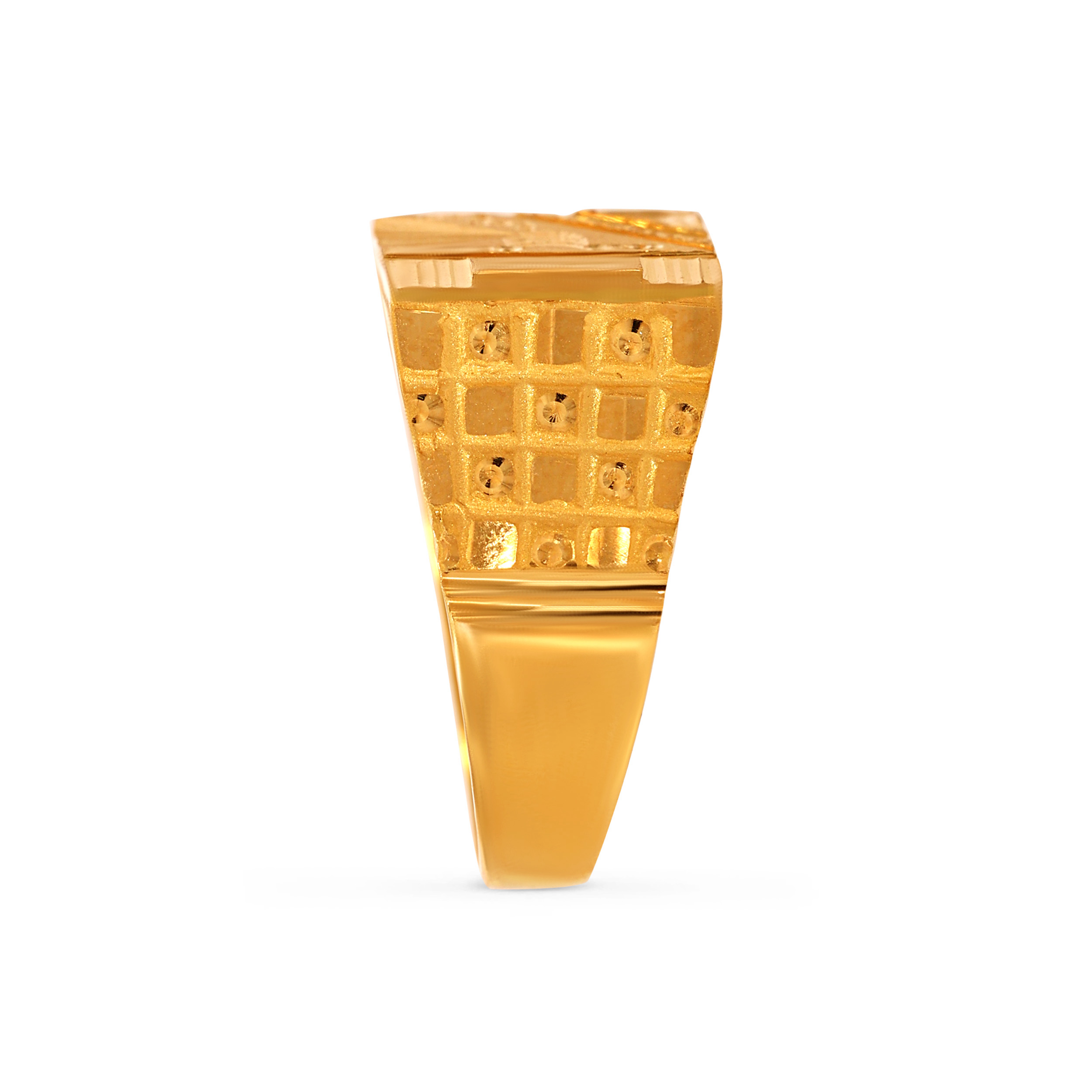 22K Yellow Gold Men's Ring  - GGR-D000213356 - Senco Gold and Diamonds