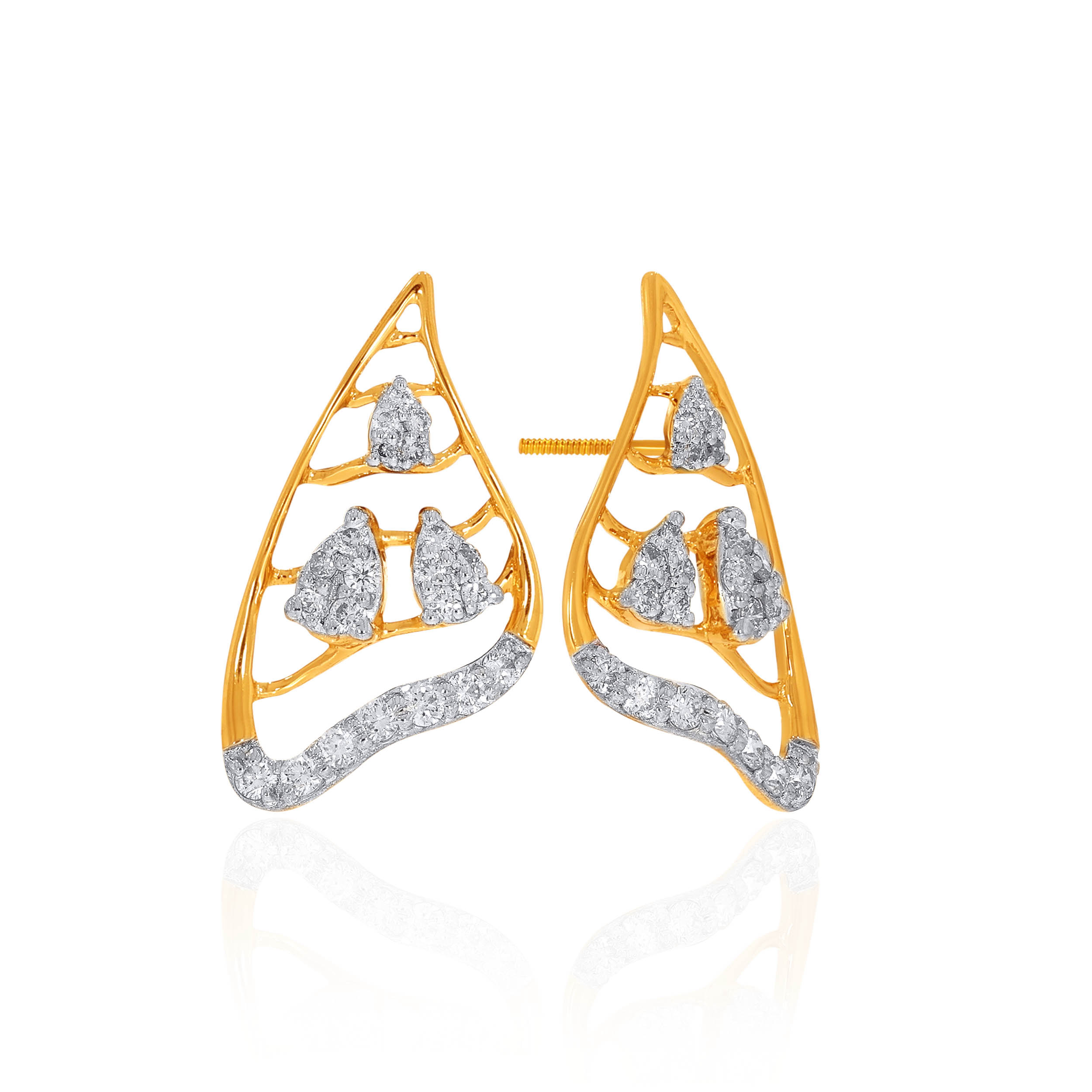 Refined Abstract Diamond Earrings - Senco Gold and Diamonds