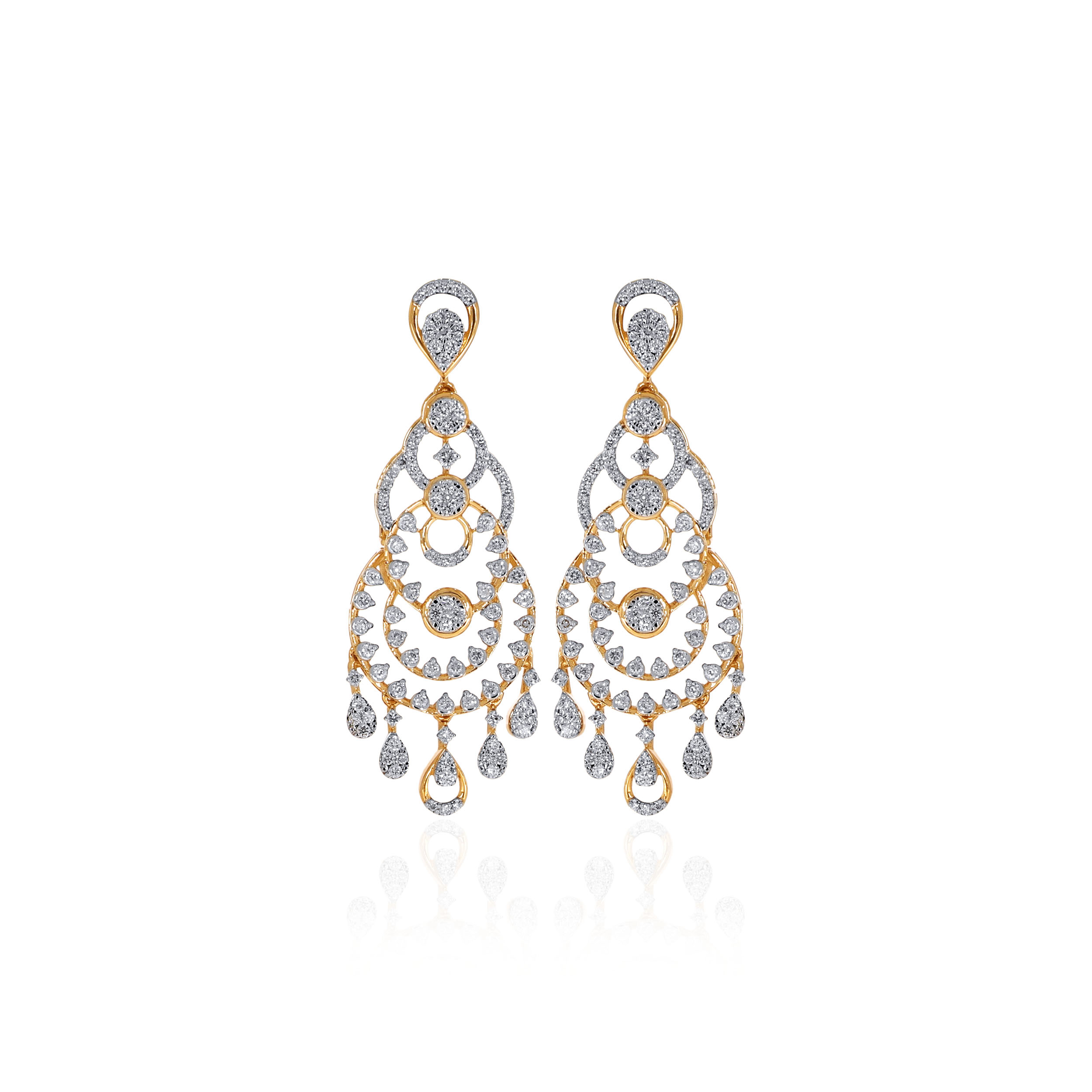 14K Yellow Gold Diamond Earrings-DTGN-D000778971 - Senco Gold and Diamonds