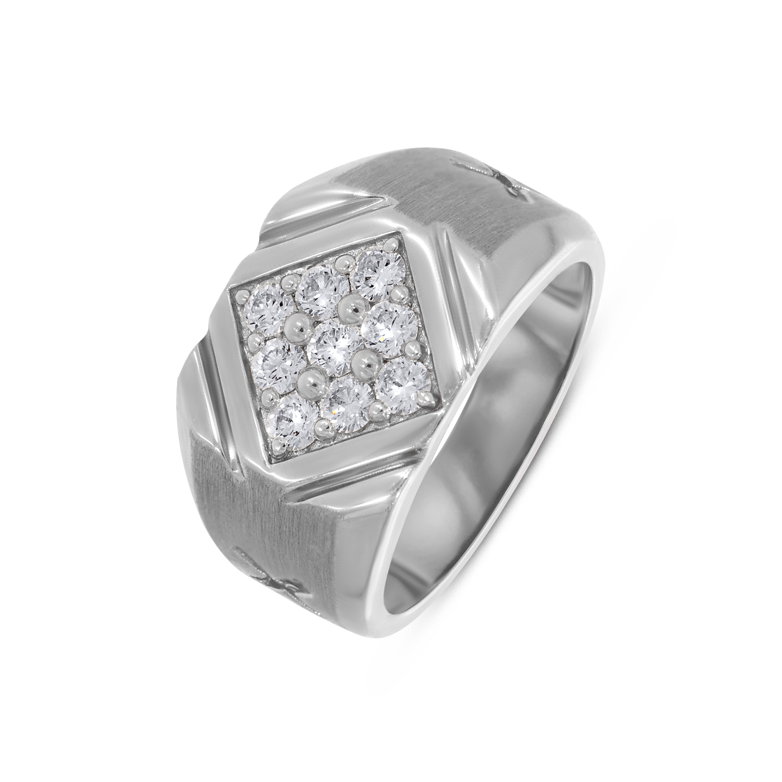 Rhombic Charisma Men's Platinum Ring - Senco Gold and Diamonds
