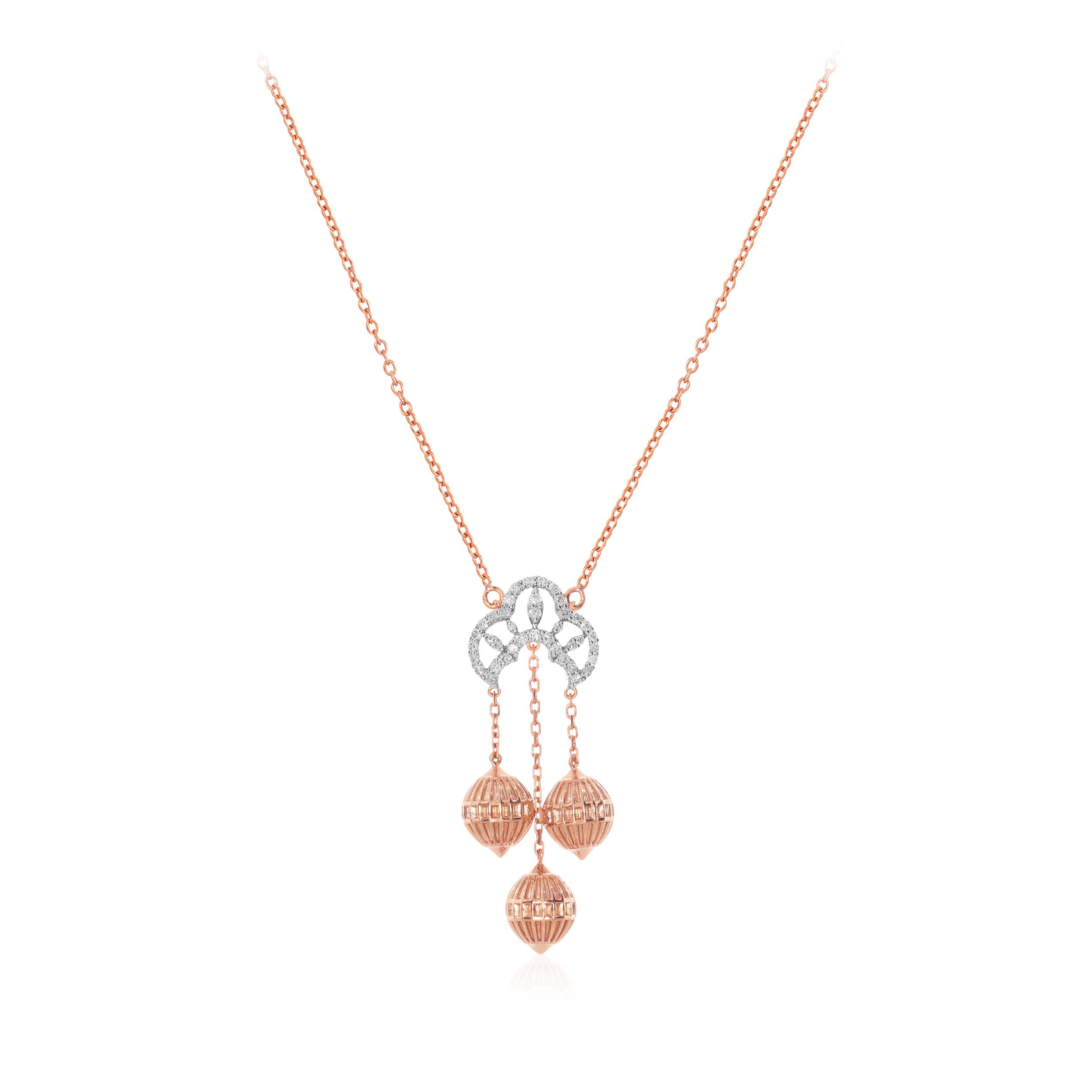 Fashionable Trio Diamond Chain Pendant - Senco Gold and Diamonds