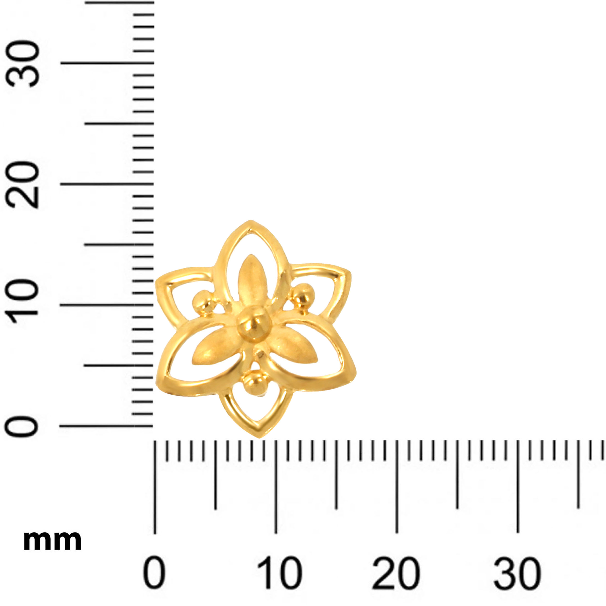 Serene Flower Gold Studs - Senco Gold and Diamonds