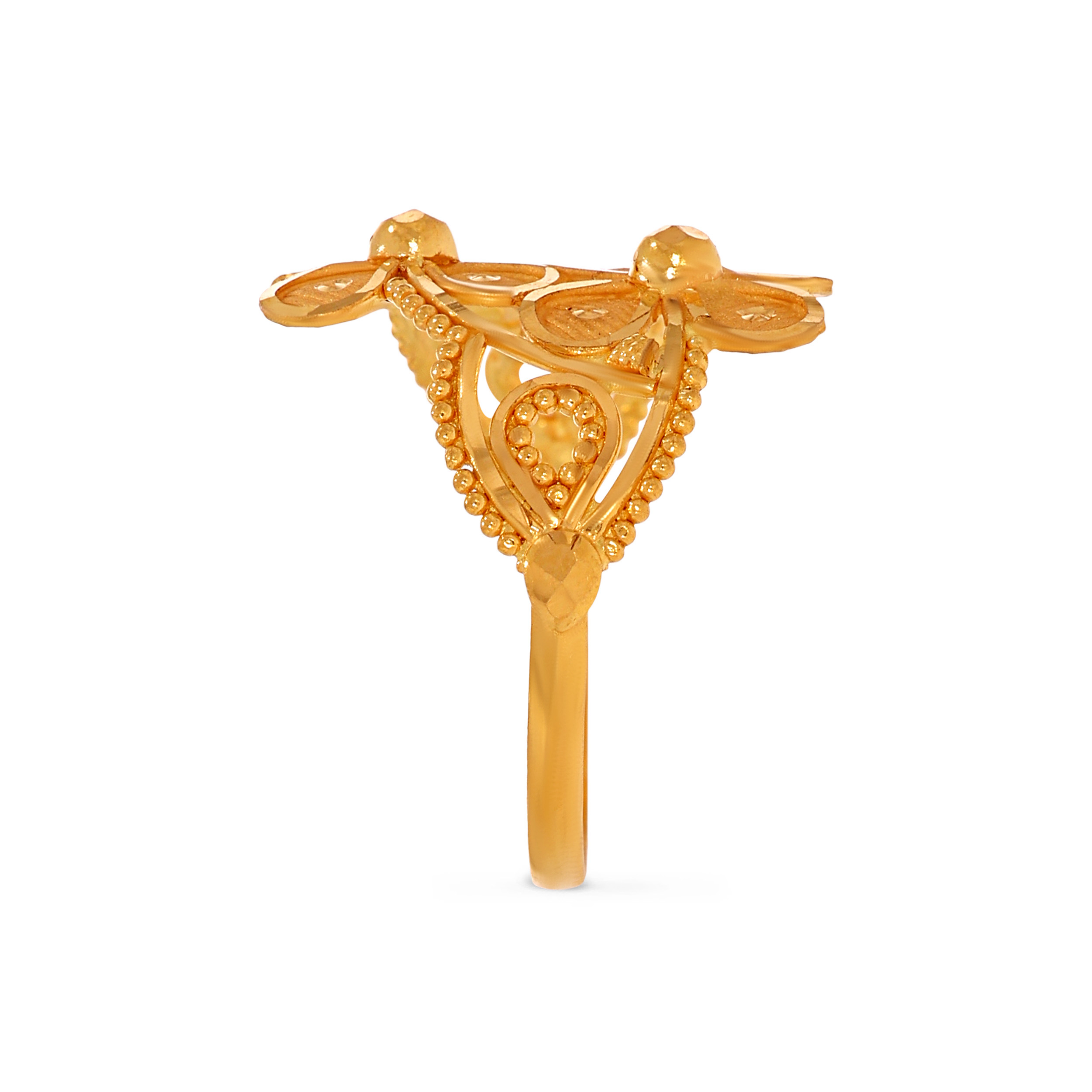 Twin Blossom Gold Ring - Senco Gold and Diamonds