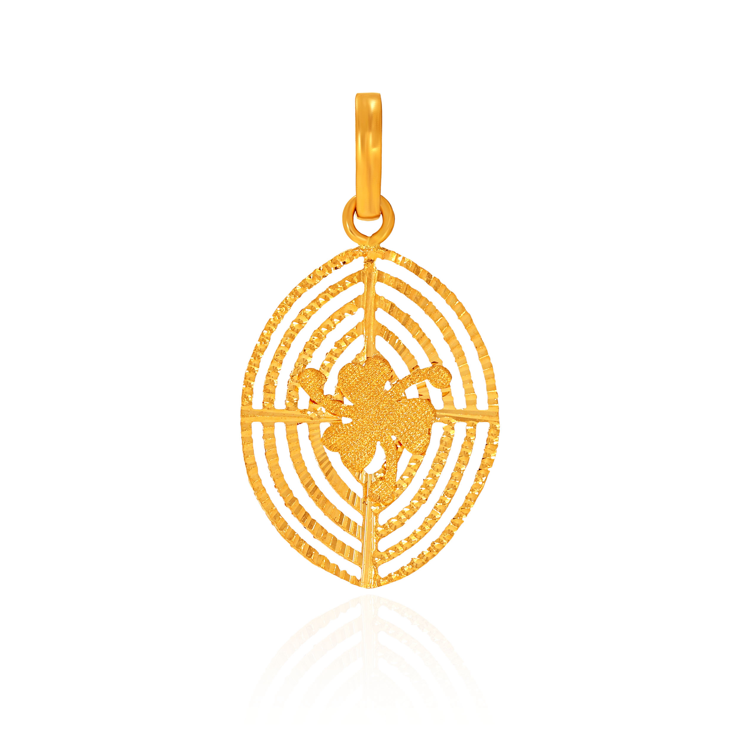Elegant Oval Gold Pendant - Senco Gold and Diamonds