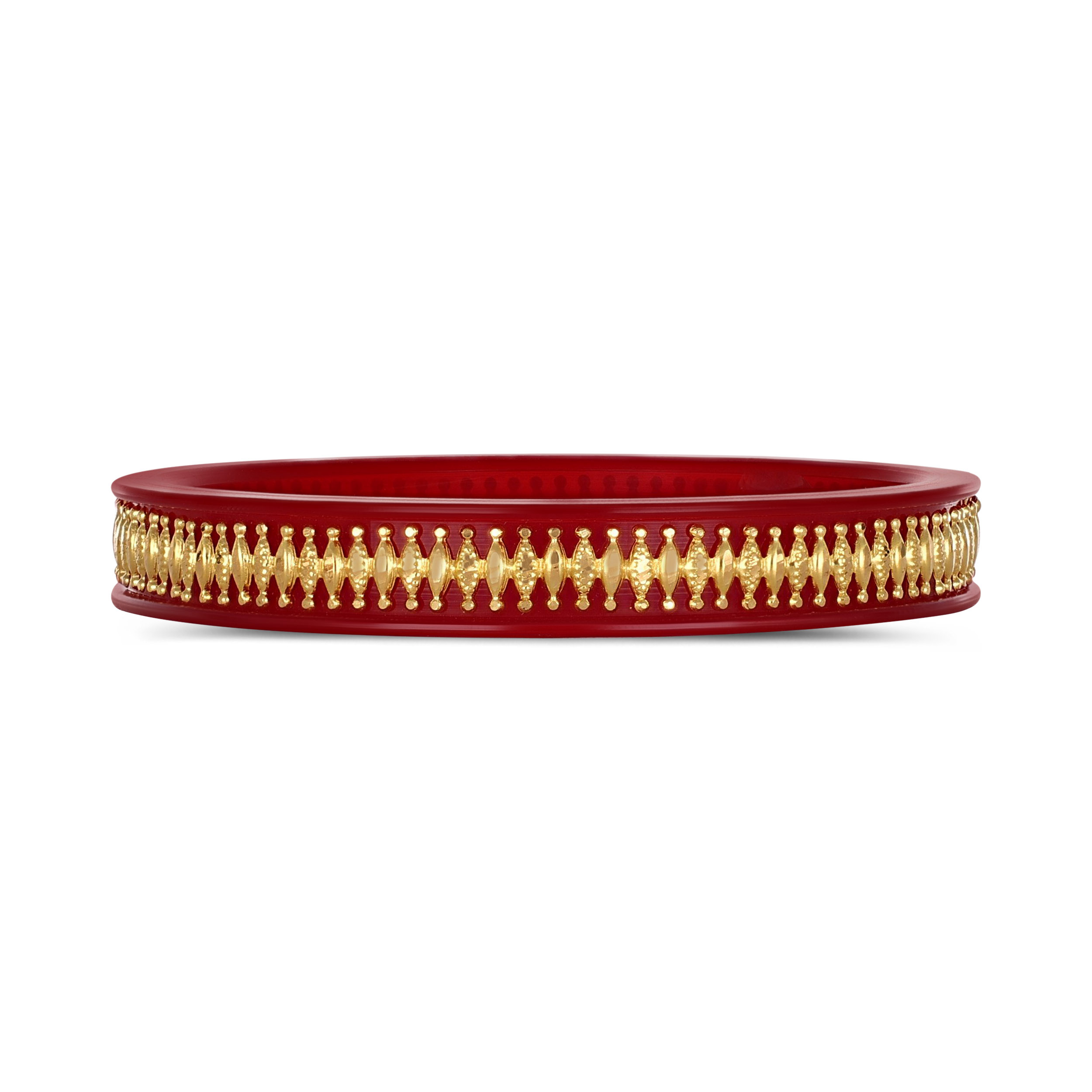 Crimson Legacy Gold Pola Bangle - Senco Gold and Diamonds