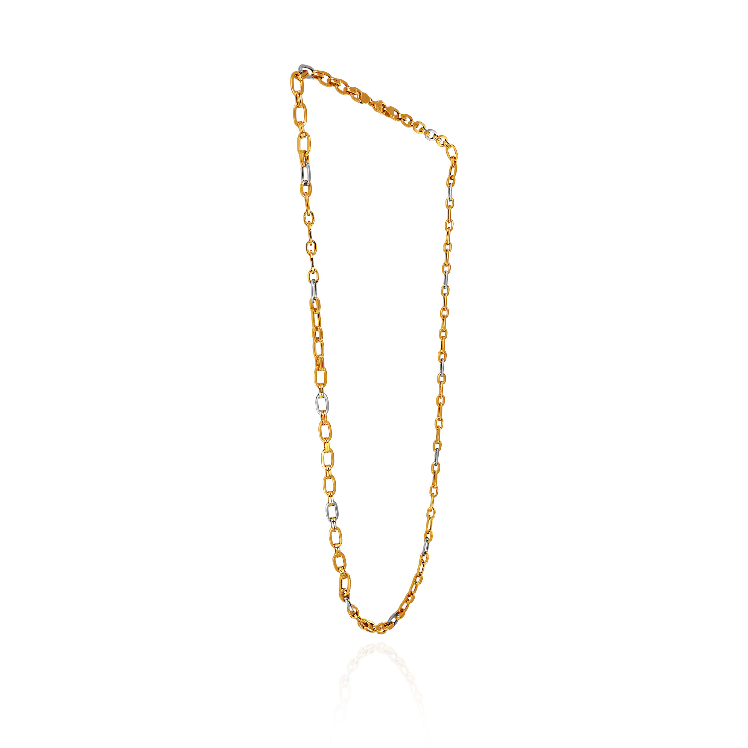Regent Dual-Tone Men's Gold Chain - Senco Gold and Diamonds
