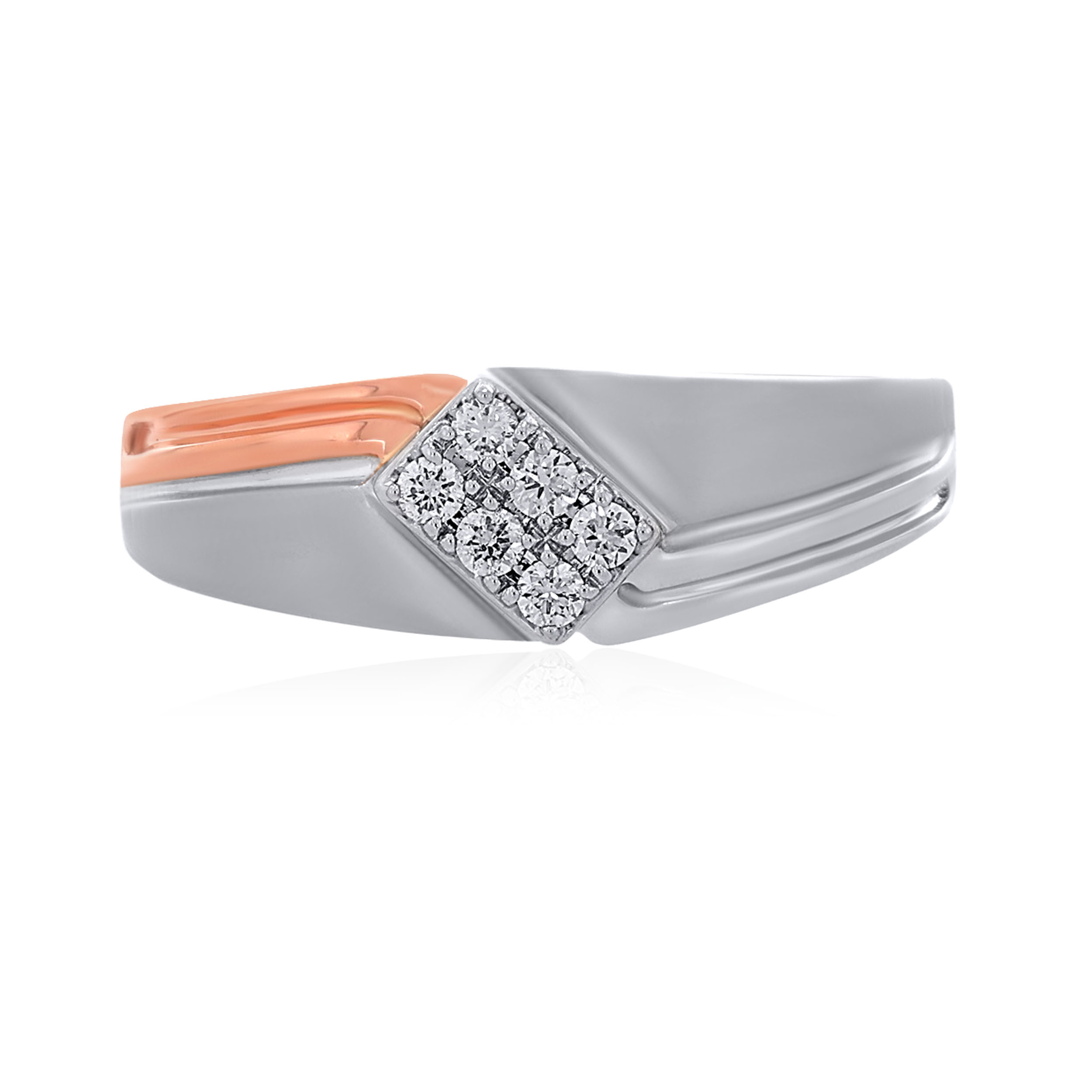 Gleaming Bridge Men Platinum Ring - Senco Gold and Diamonds
