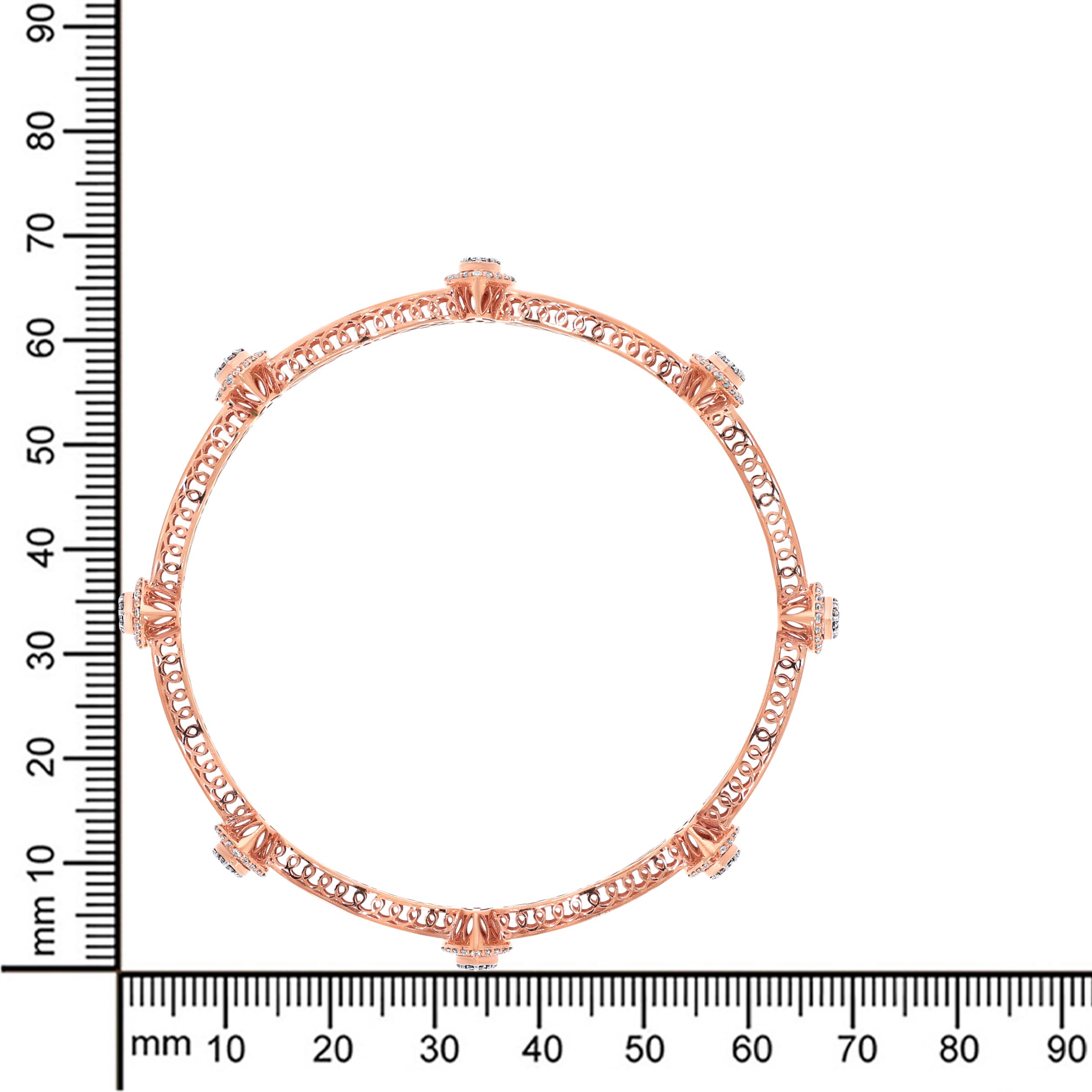 Leafy Fascination Diamond Bangle - Senco Gold and Diamonds