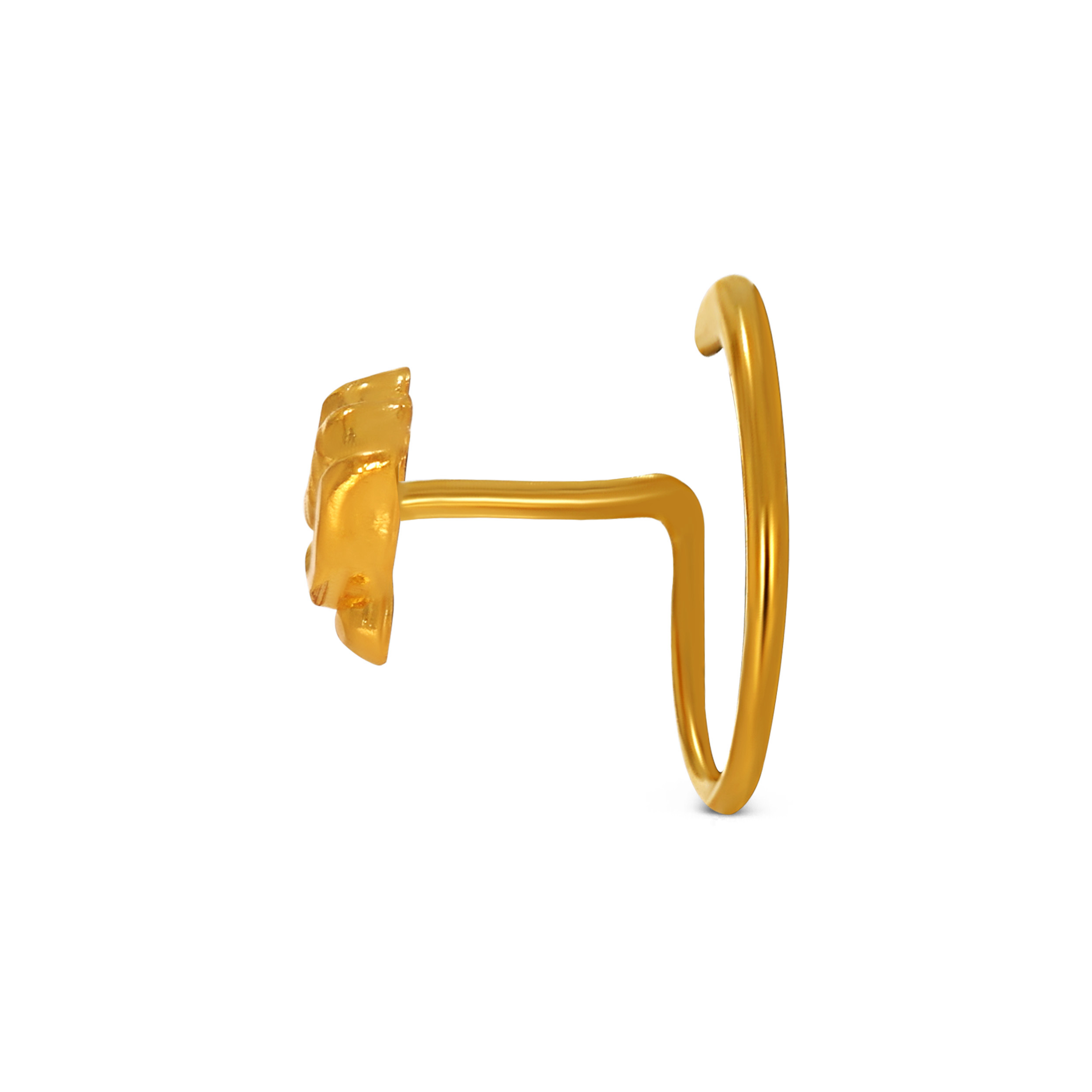 Sculpted Petal Gold Nosepin - Senco Gold and Diamonds