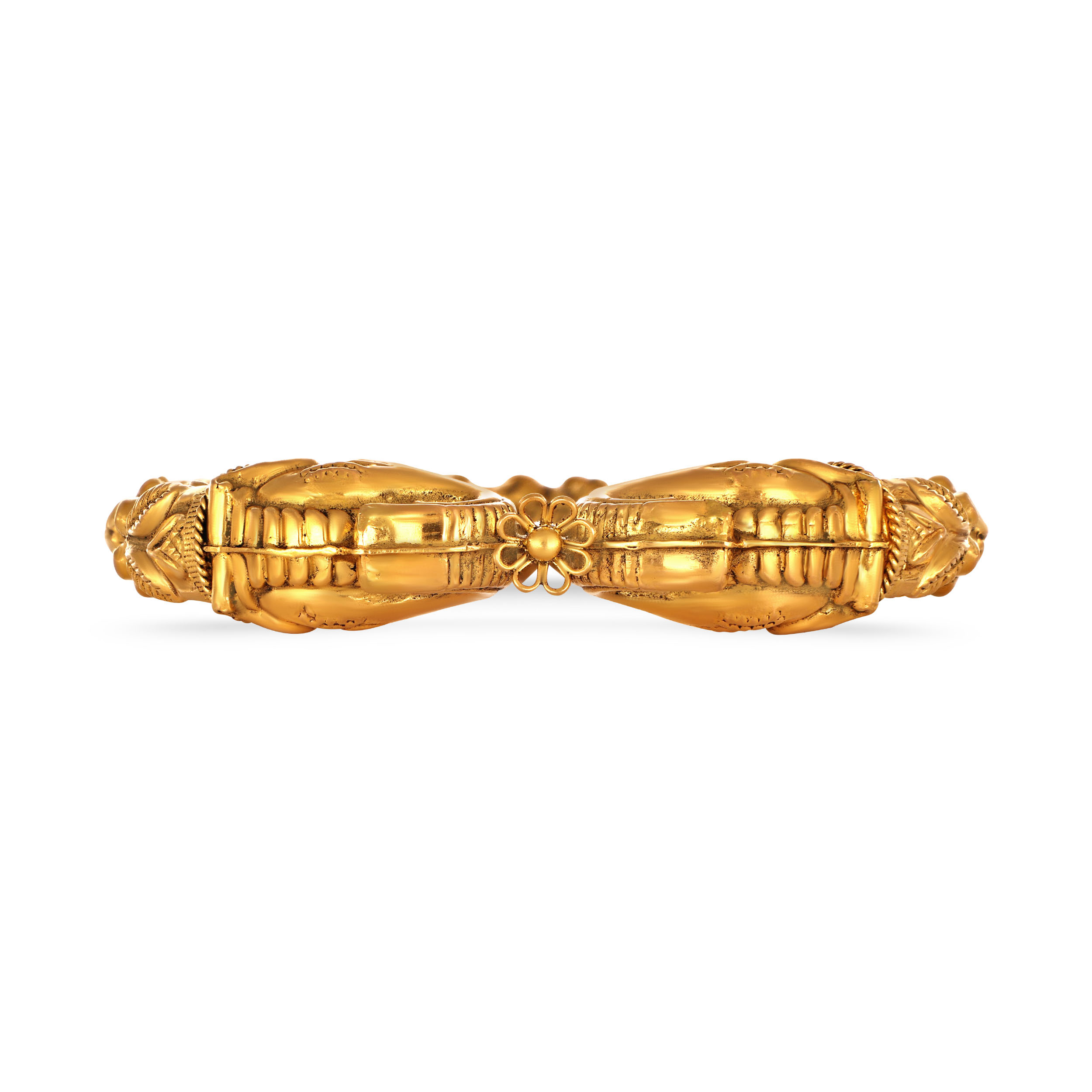 Heritage Tusker Mukh Gold Bangle - Senco Gold and Diamonds