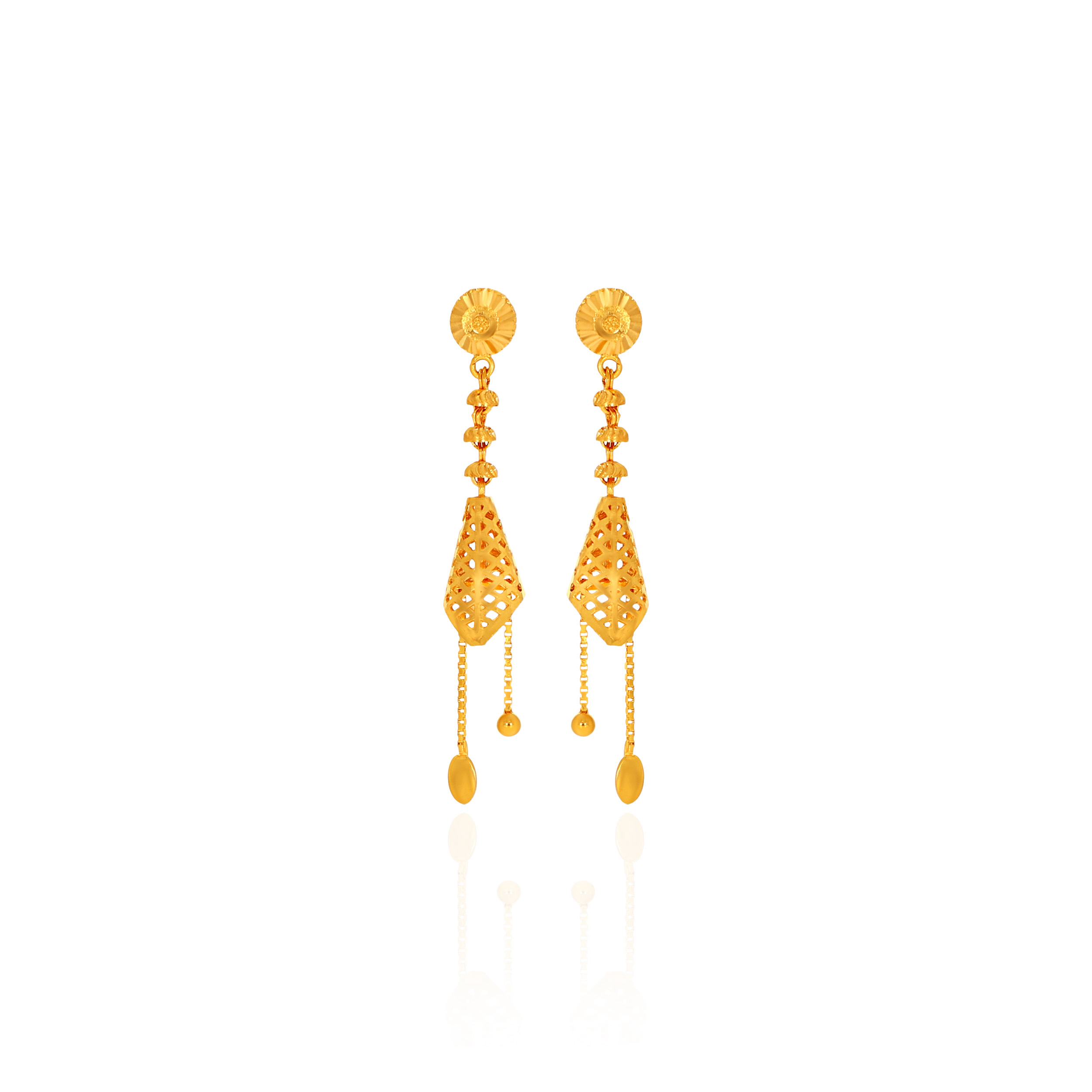Sculpted Cascade Gold Earrings - Senco Gold and Diamonds