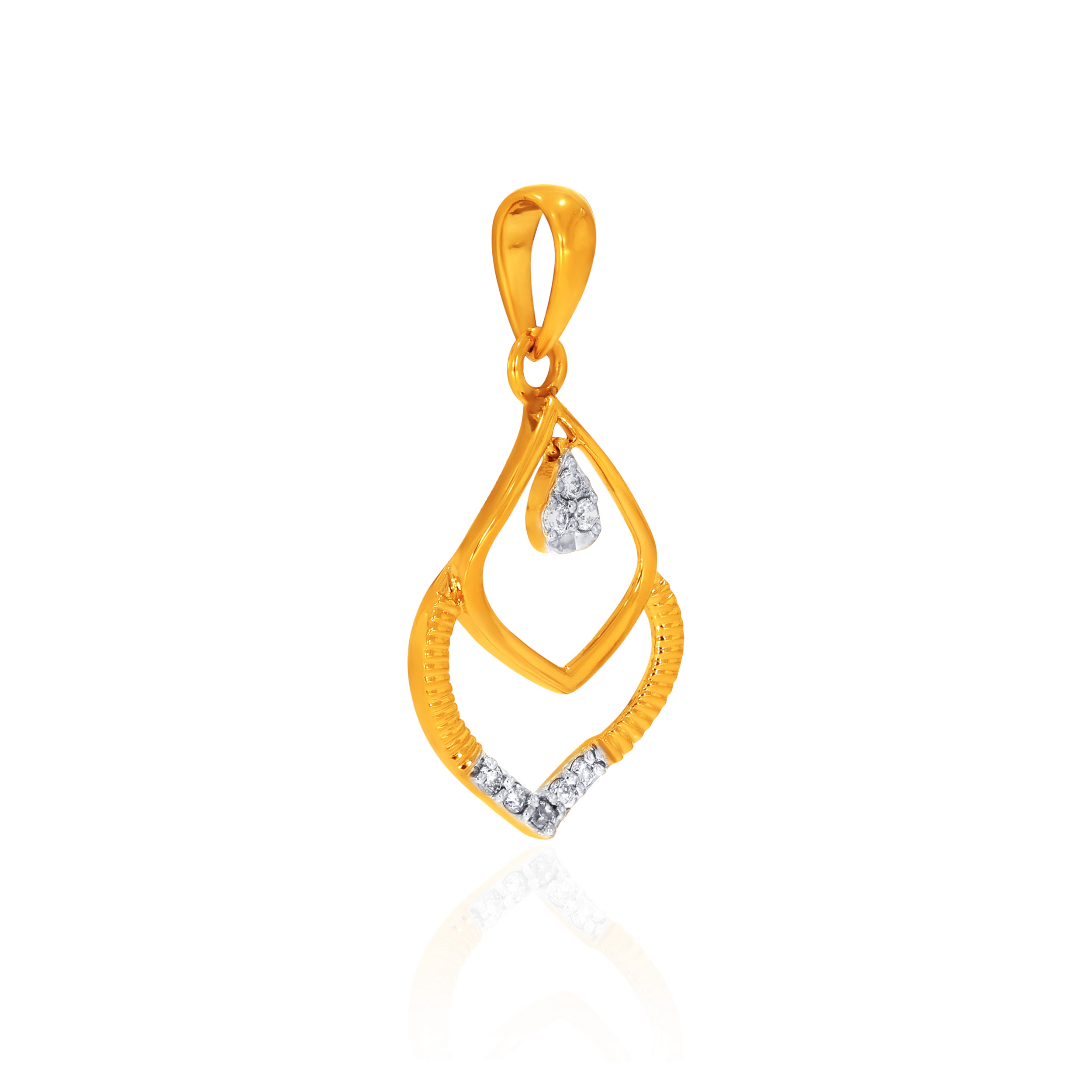 Sparkle Outline Diamond Pendant - Senco Gold and Diamonds